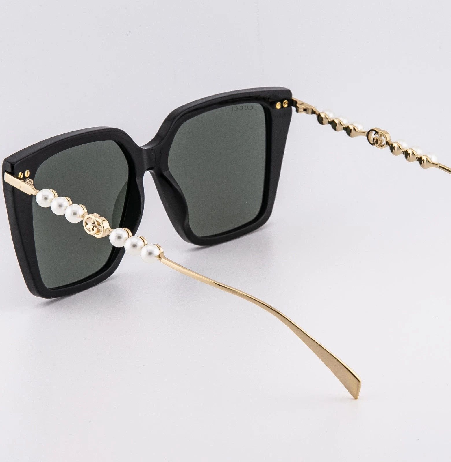 Gucci GUCCI GG1967S Gold Black 1967 GG Pearl Logo Oversized 001 Size ONE SIZE - 2 Thumbnail