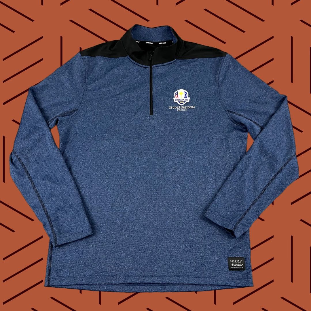 Nike Nike Jacket Men M Blue 2018 Ryder Cup Le Golf National France Quarter Zip Size US M / EU 48-50 / 2 - 1 Thumbnail