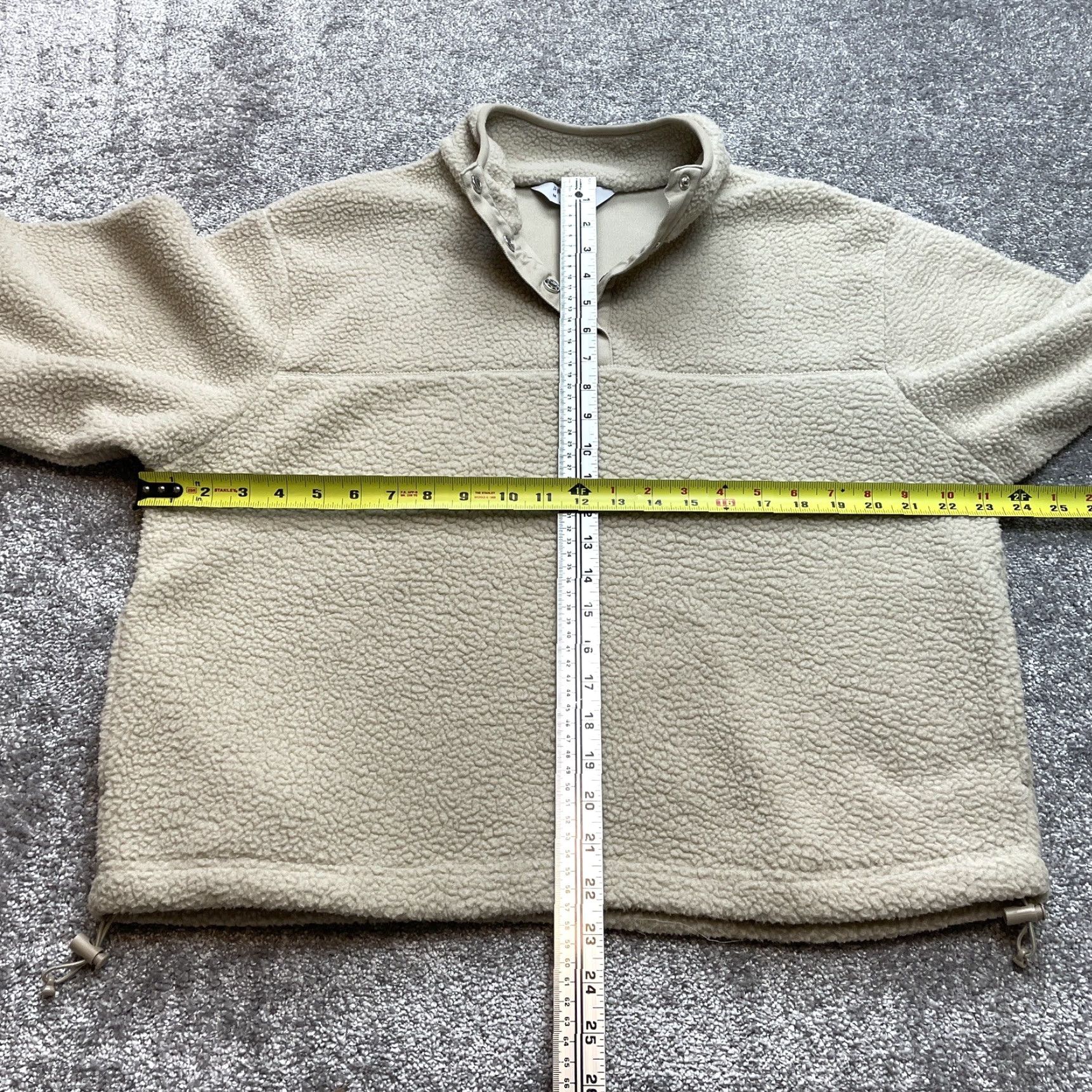 Primark Primark Jacket Beig e Womens M Medium 12-14 Sherpa 1/4 Snap Button Long Sleeve Buttoned Winter Fall Basic Jacket Size M / US 6-8 / IT 42-44 - 5 Thumbnail