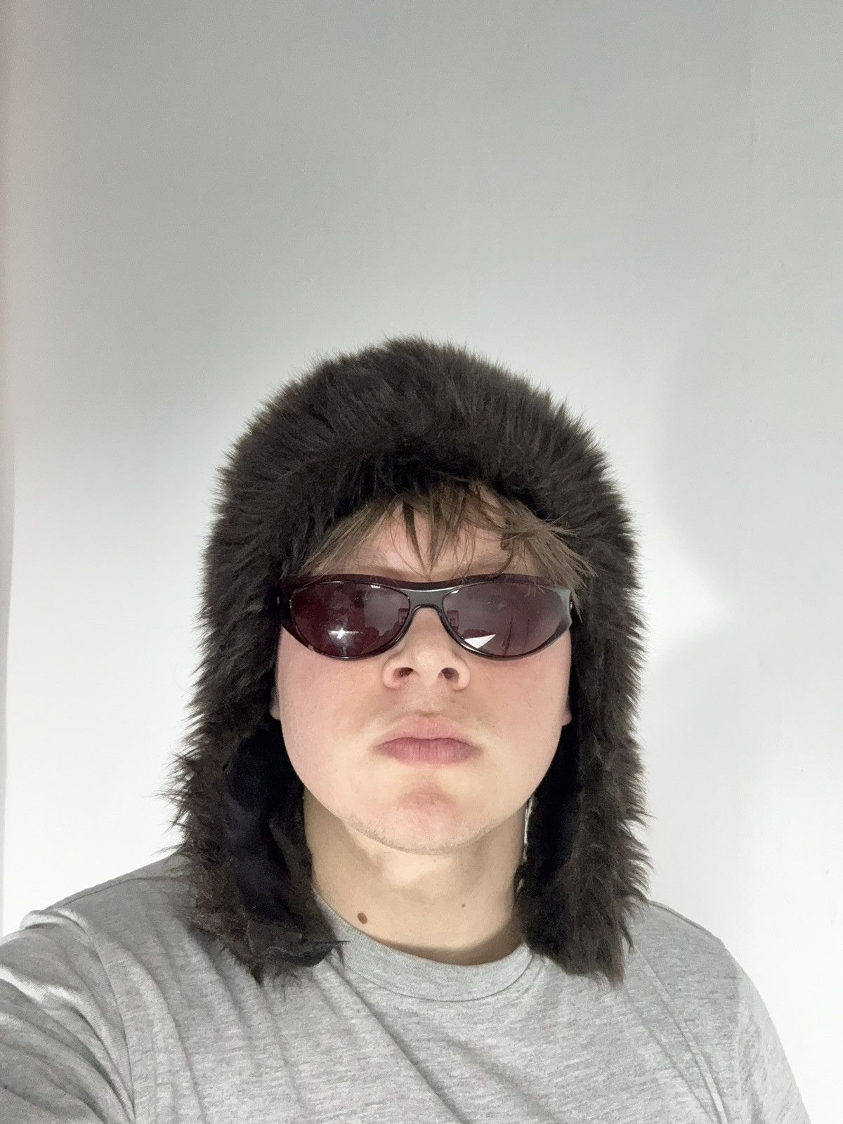 Le Grande Bleu (L.G.B.) Vntg LGB Japanese 90s Marodil Fur Ushanka Hood Trapper hat Size ONE SIZE - 12 Thumbnail