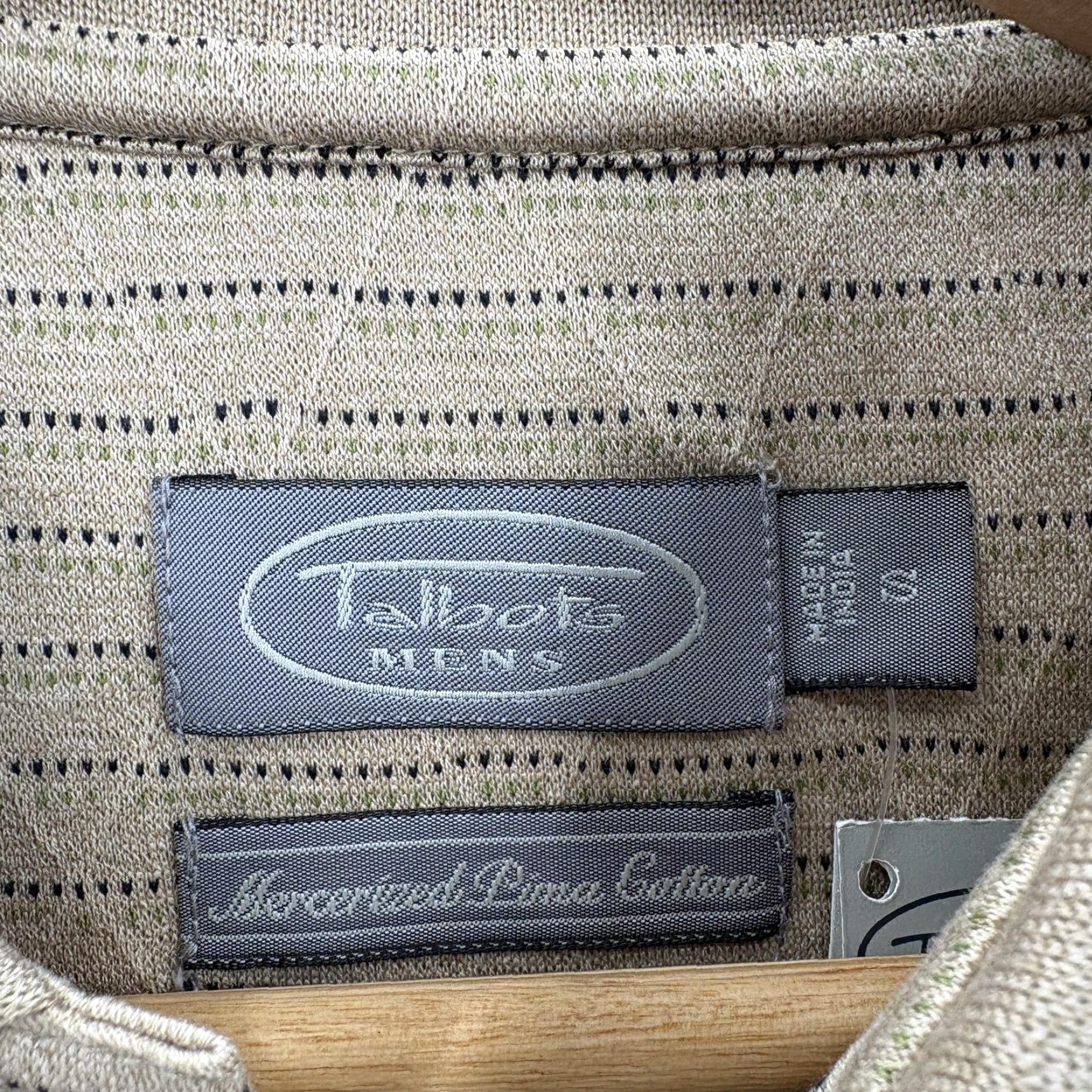 Talbots VINTAGE Talbots Mens Polo Shirt Small Tan Mercerized Pima Cotton Knit USA VTG Shirt Mens Small Tan Polo Size US S / EU 44-46 / 1 - 4 Thumbnail