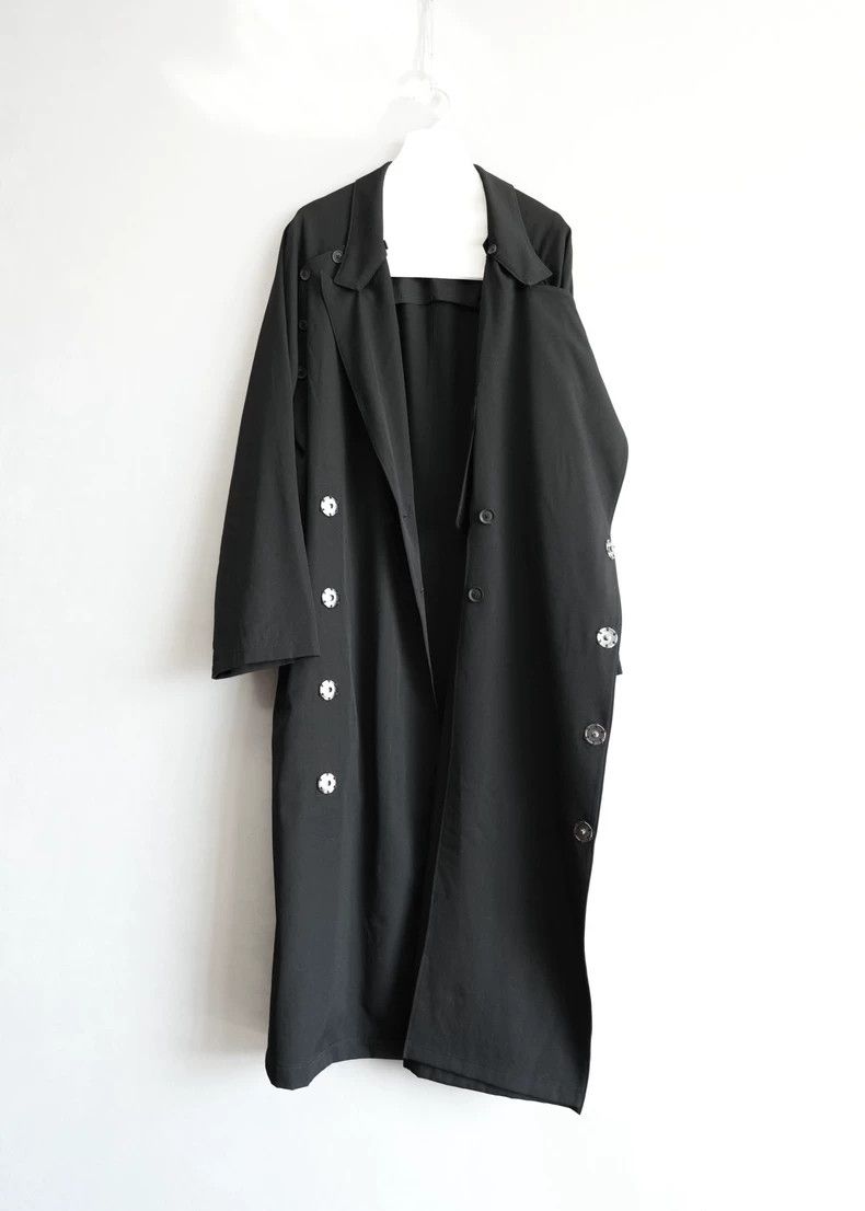 Yohji Yamamoto Yohji Yamamoto21SS Show Pure Black Wool Identical Coat 2503 Size US XL / EU 56 / 4 - 3 Thumbnail