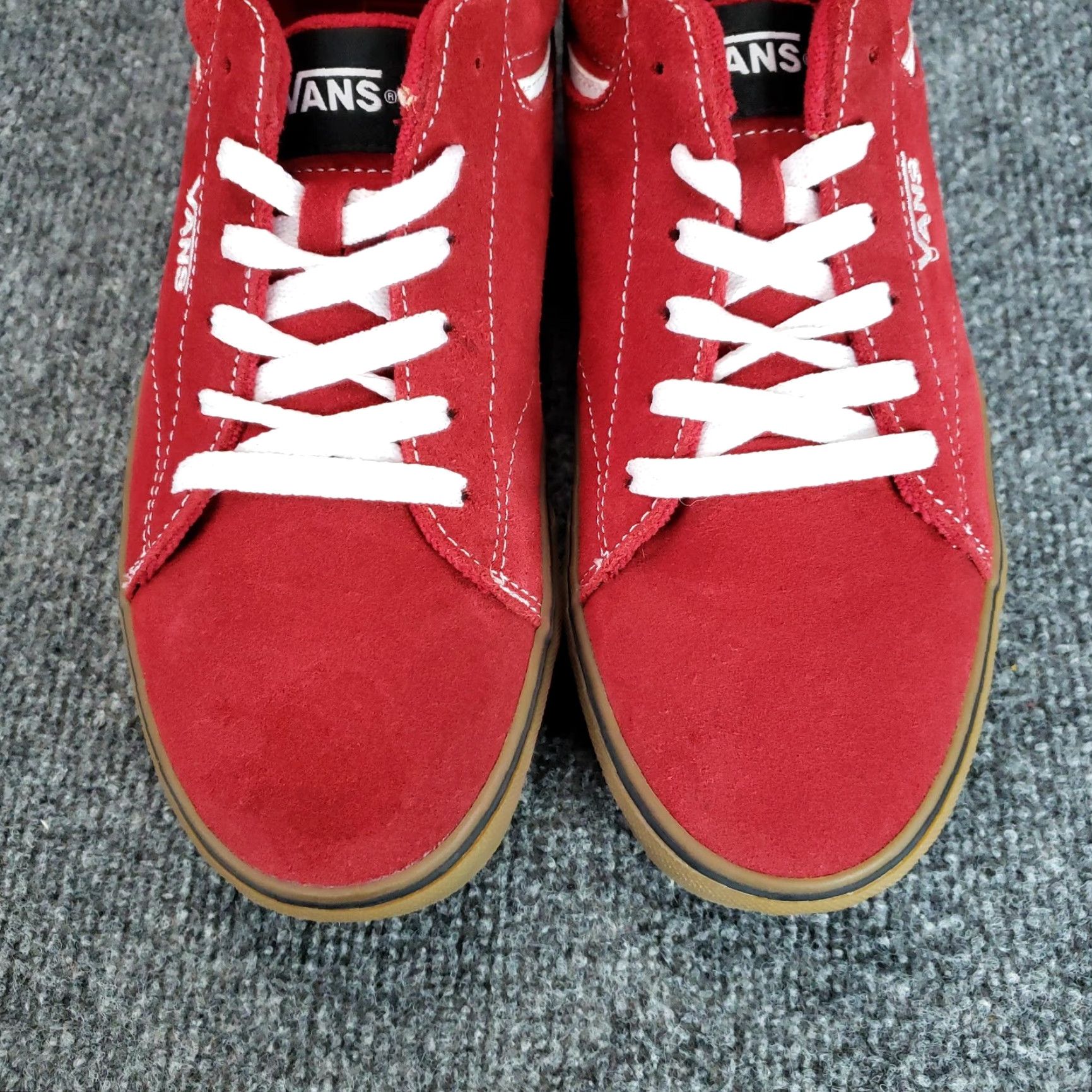 Vans Vans Suede Skate Shoes Mens Size 8.5 Red Gum Sole Low Top Core Classics Sneakers Size US M / EU 48-50 / 2 - 3 Thumbnail
