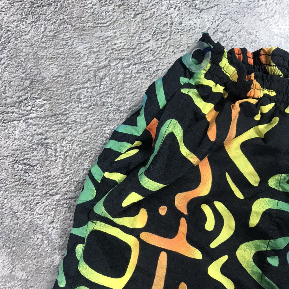 Vintage Y2K Neon All Over Print Baggy Swim Shorts Rave Streetwear 34 Size US 34 / EU 50 - 4 Thumbnail