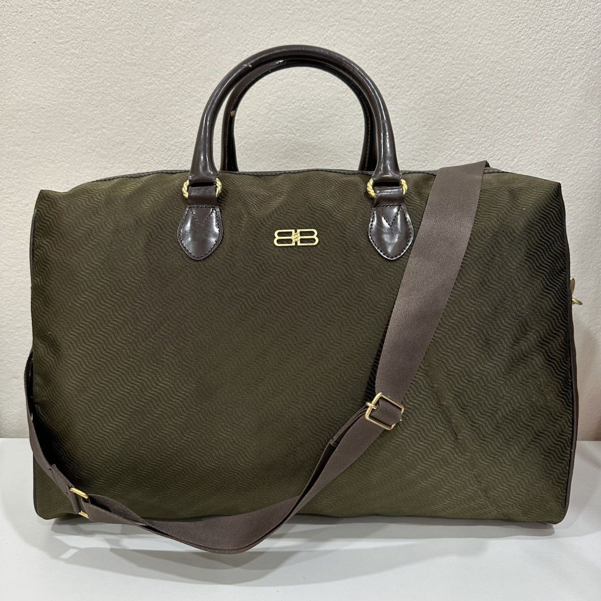 Balenciaga ‼️LASTDROP‼️ BALENCIAGA BB KHAKI GREEN BOSTON TRAVEL BAG Size ONE SIZE - 2 Thumbnail
