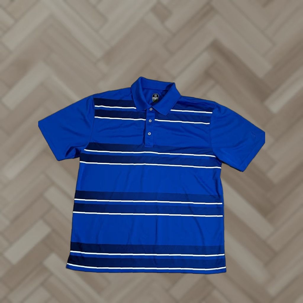PGA Tour PGA TOUR Pro Series Men’s Large Blue Striped Polo Shirt Golf Shirt Size US L / EU 52-54 / 3 - 1 Thumbnail