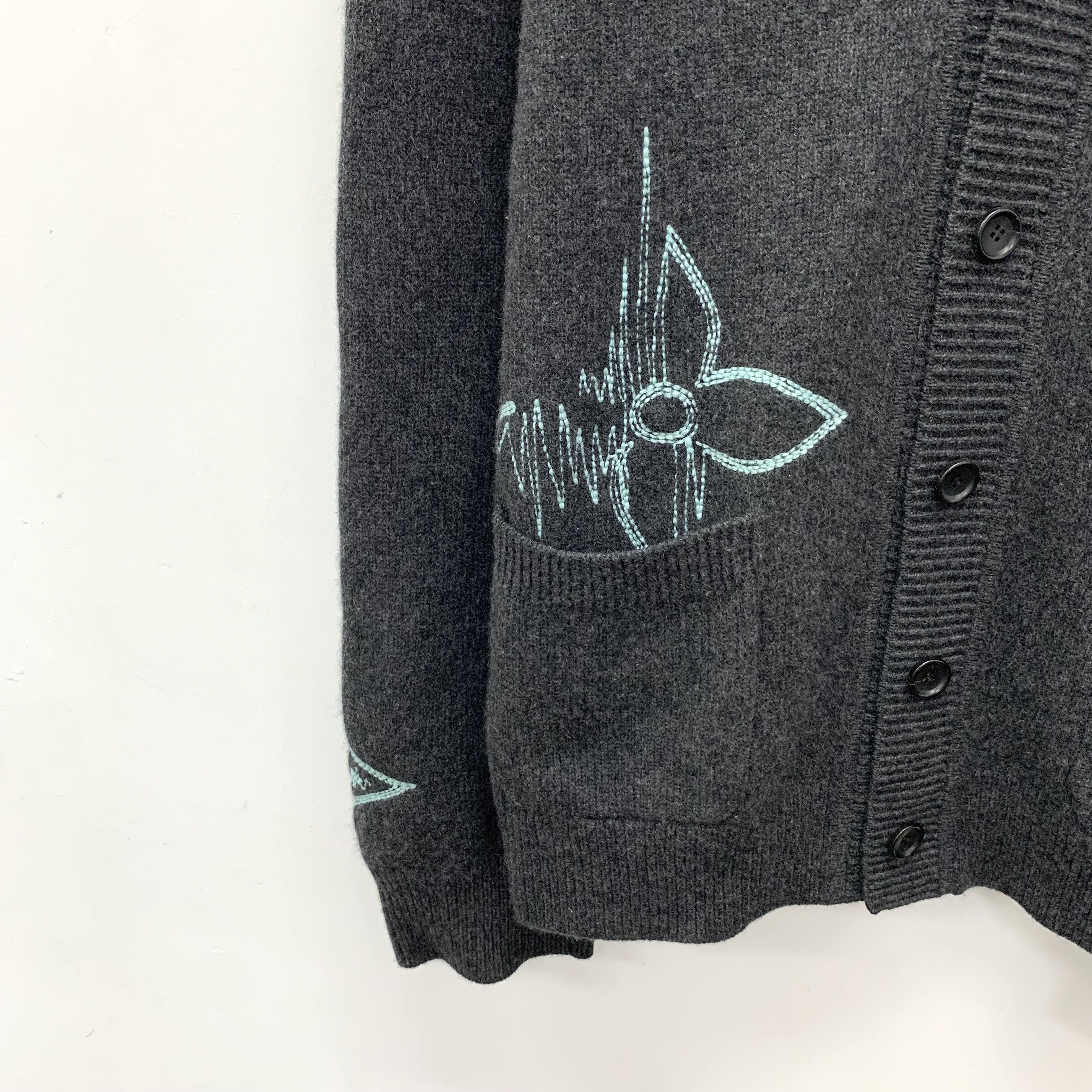 Louis Vuitton Louis Vuitton Monogram Wool V-Neck Cardigan Size L Size US L / EU 52-54 / 3 - 4 Thumbnail