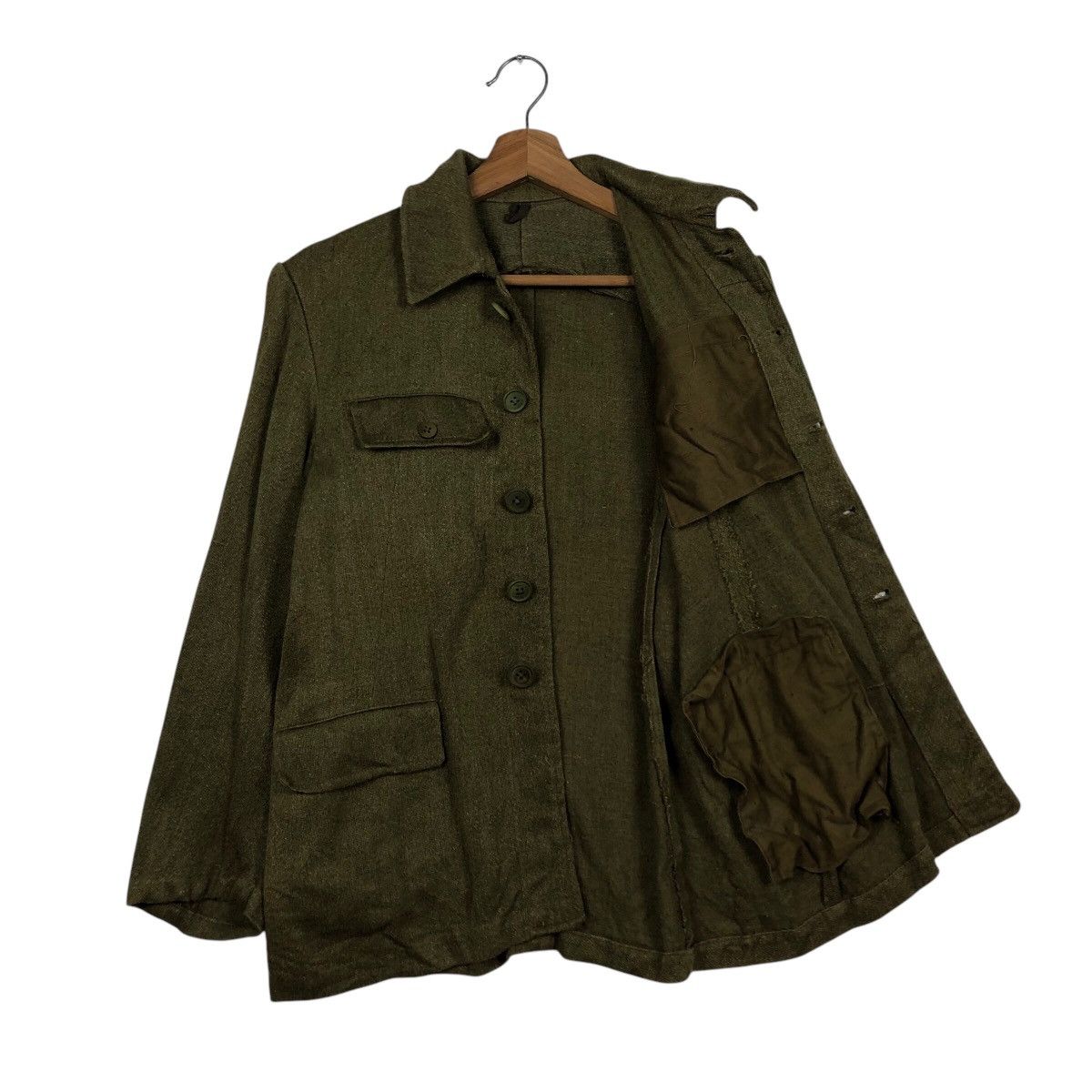 Vintage 📌Vintage Chore Worker Military Jacket US Navy Army Size US M / EU 48-50 / 2 - 12 Thumbnail