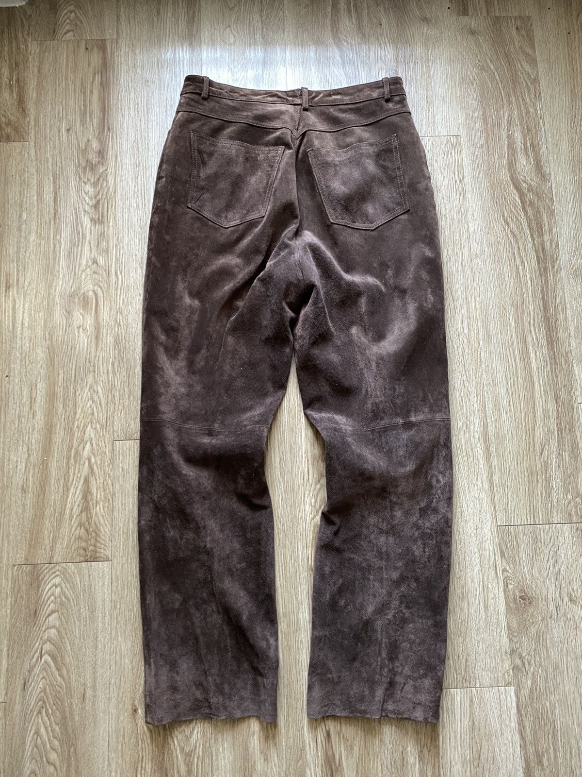 Vintage Vintage Brown Suede Leather Pants Size US 30 / EU 46 - 2 Thumbnail