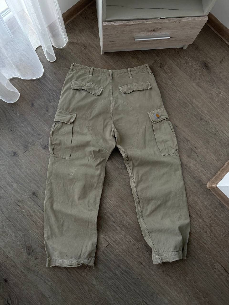 Carhartt × Carhartt Wip × Vintage Vintage Carhartt Cargo Green Distressed Pants Size US 34 / EU 50 - 1 Thumbnail