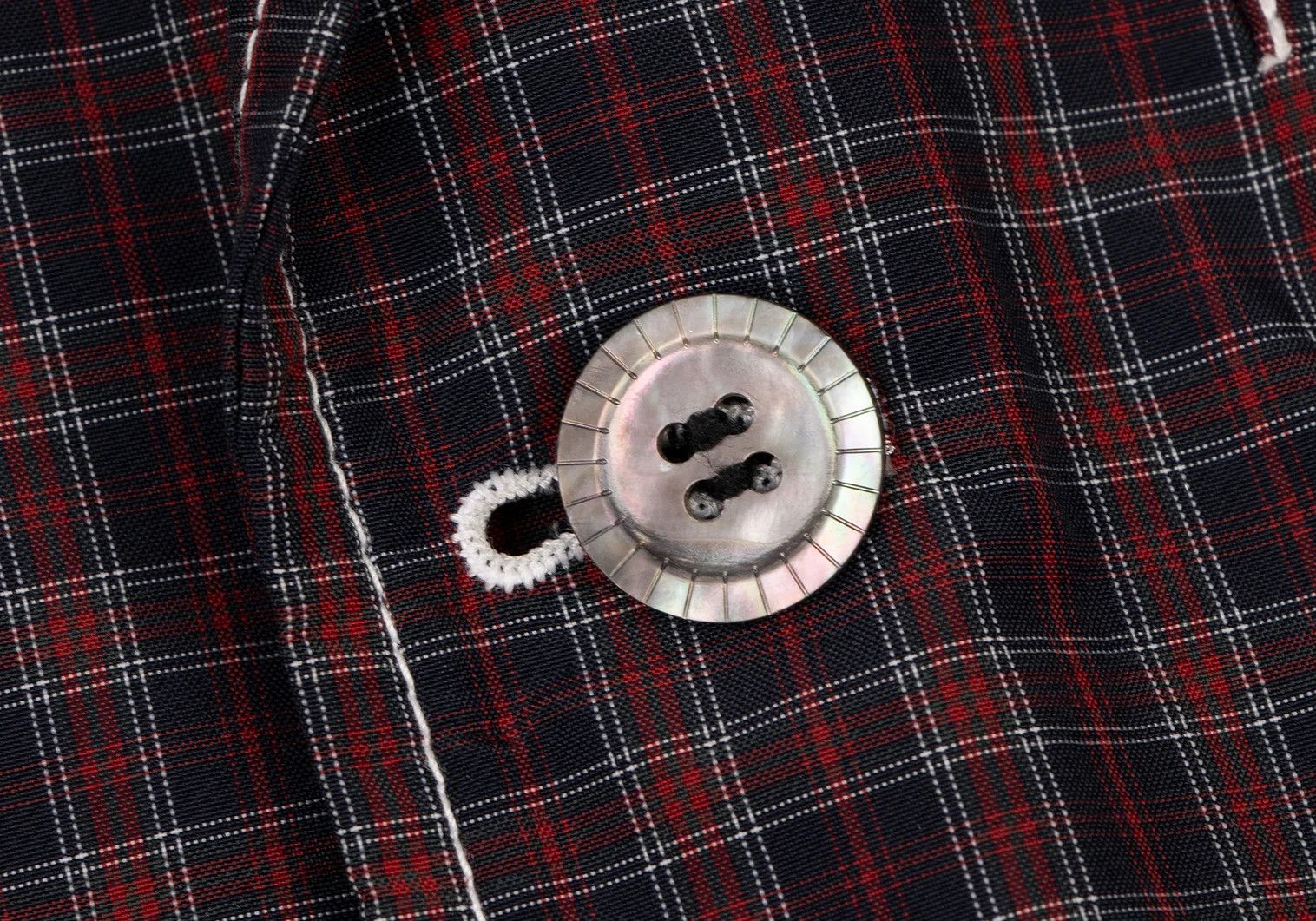 Junya Watanabe Mesh Lined Check Jacket in Navy and Red, Size S Size US S / EU 44-46 / 1 - 6 Thumbnail