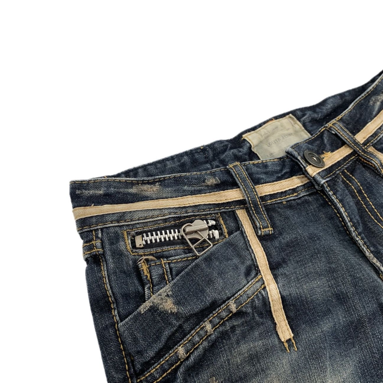 If Six Was Nine Lolita Distressed Denim Shorts Size 29" - 2 Thumbnail