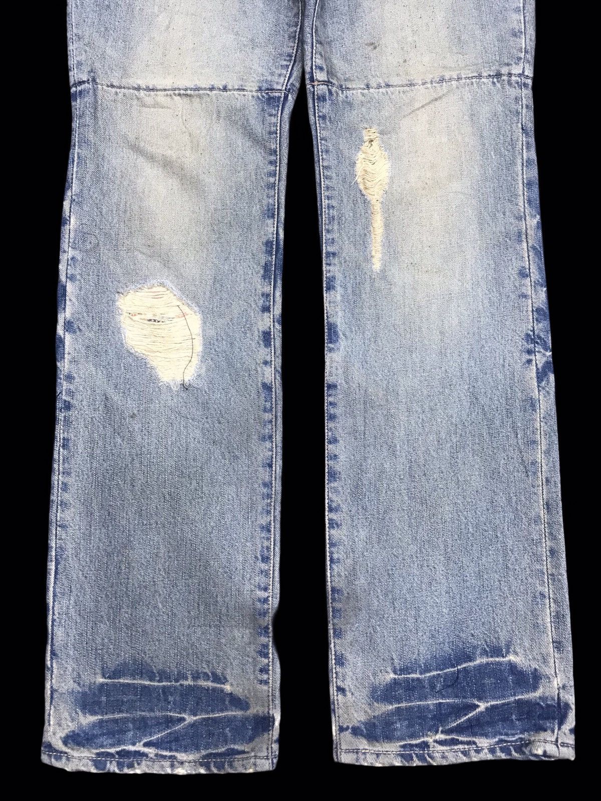 PPFM 💥DOUBLE WAIST💥Archival PPFM Distressed Patchwork Denim F86 Size US 33 - 5 Thumbnail