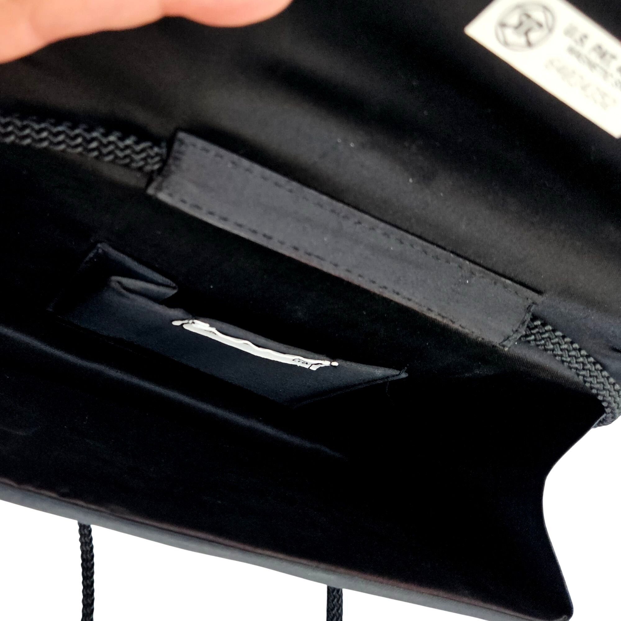 Other Vintage La Regale Black Pleated Satin Clutch Crossbody w/ Rh Size ONE SIZE - 3 Thumbnail