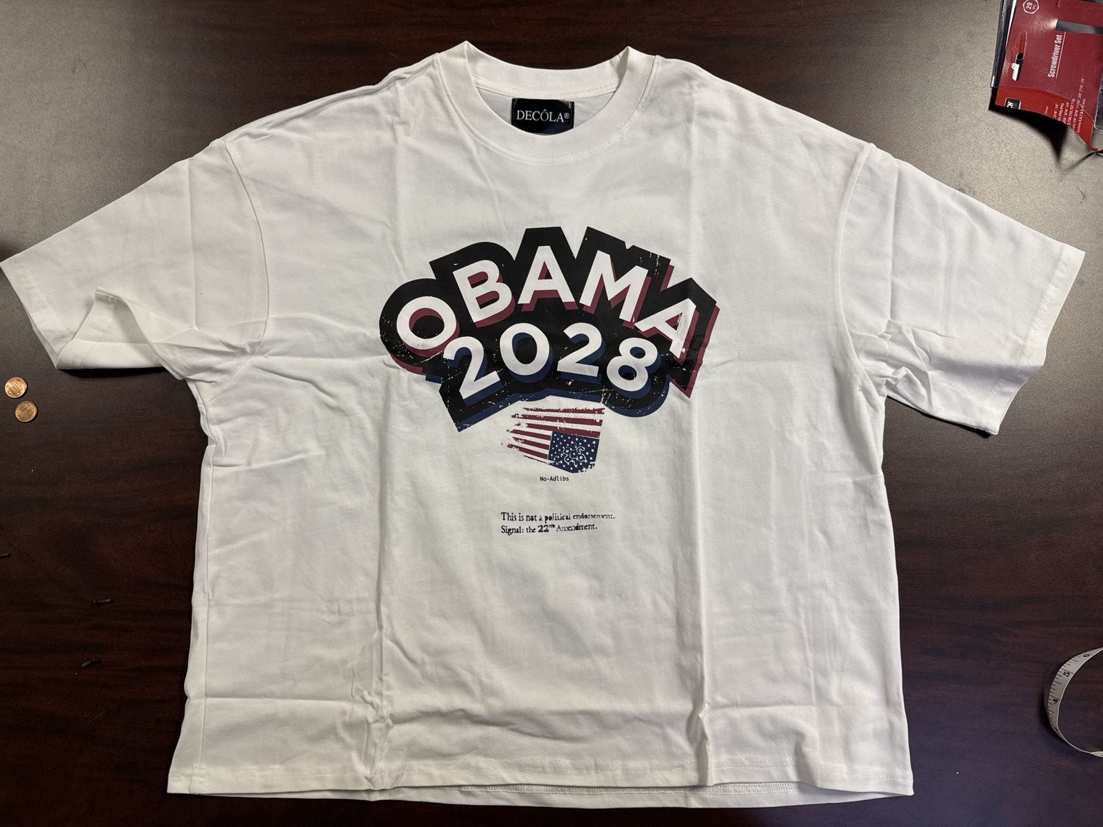 Other Decôla Project ‘28 T-shirt (Obama sample) Size US L / EU 52-54 / 3 - 1 Thumbnail