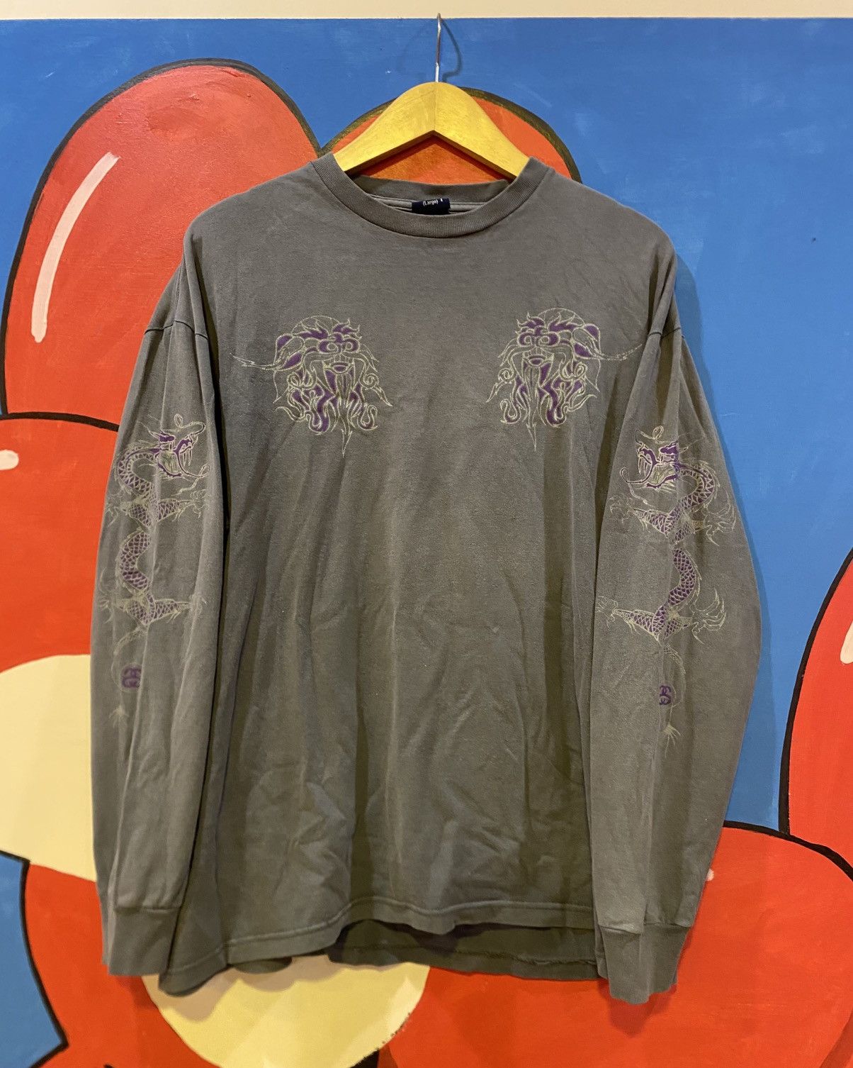 Stussy Rare💥💥 Vintage Stussy Dragon Longsleeve Tshirt Size US XL / EU 56 / 4 - 1 Thumbnail