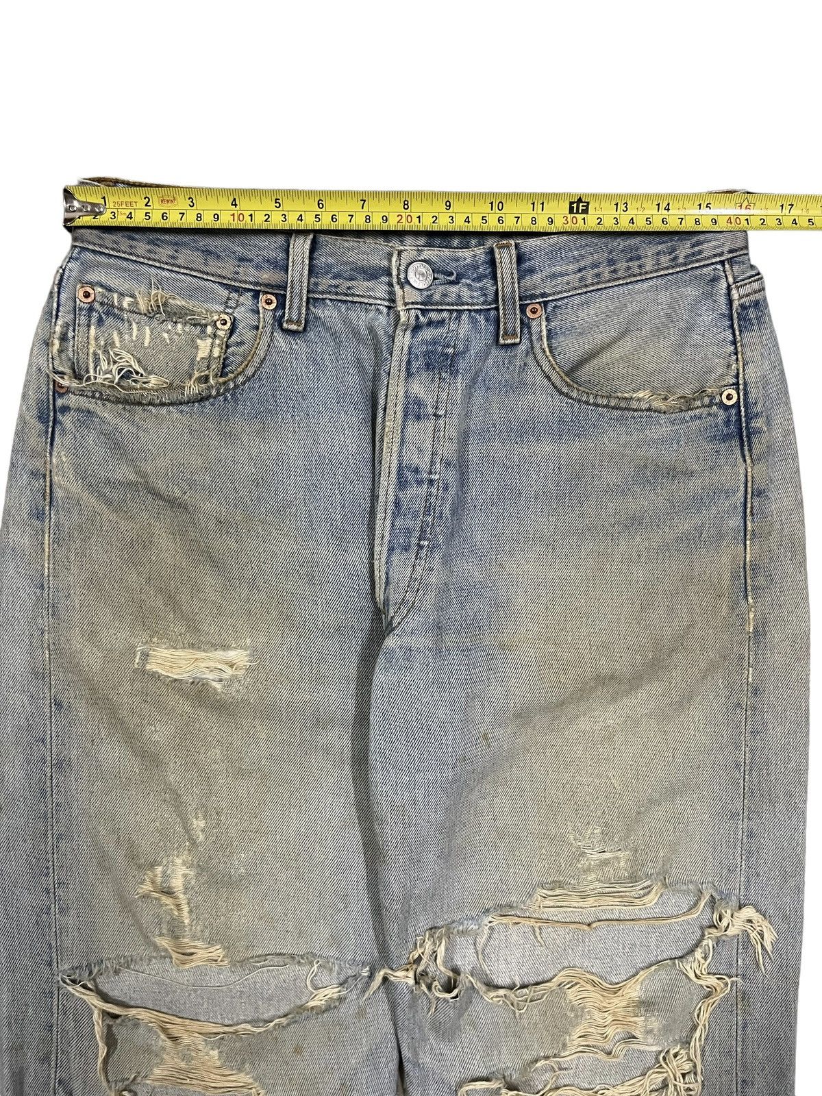 Levi's Vintage Levi’s 501 Destroy Dirty Mud Washed Distressed Jeans Size US 31 - 18 Thumbnail