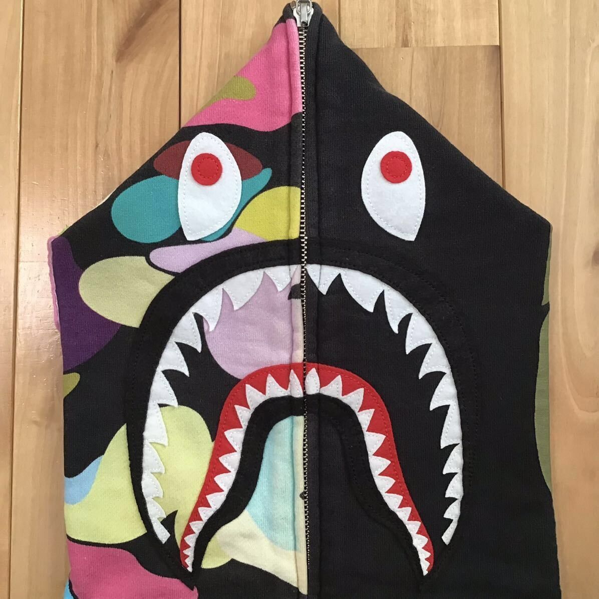 Bape BAPE Giant Multi Camo Shark full zip hoodie a bathing ape Size US M / EU 48-50 / 2 - 3 Thumbnail