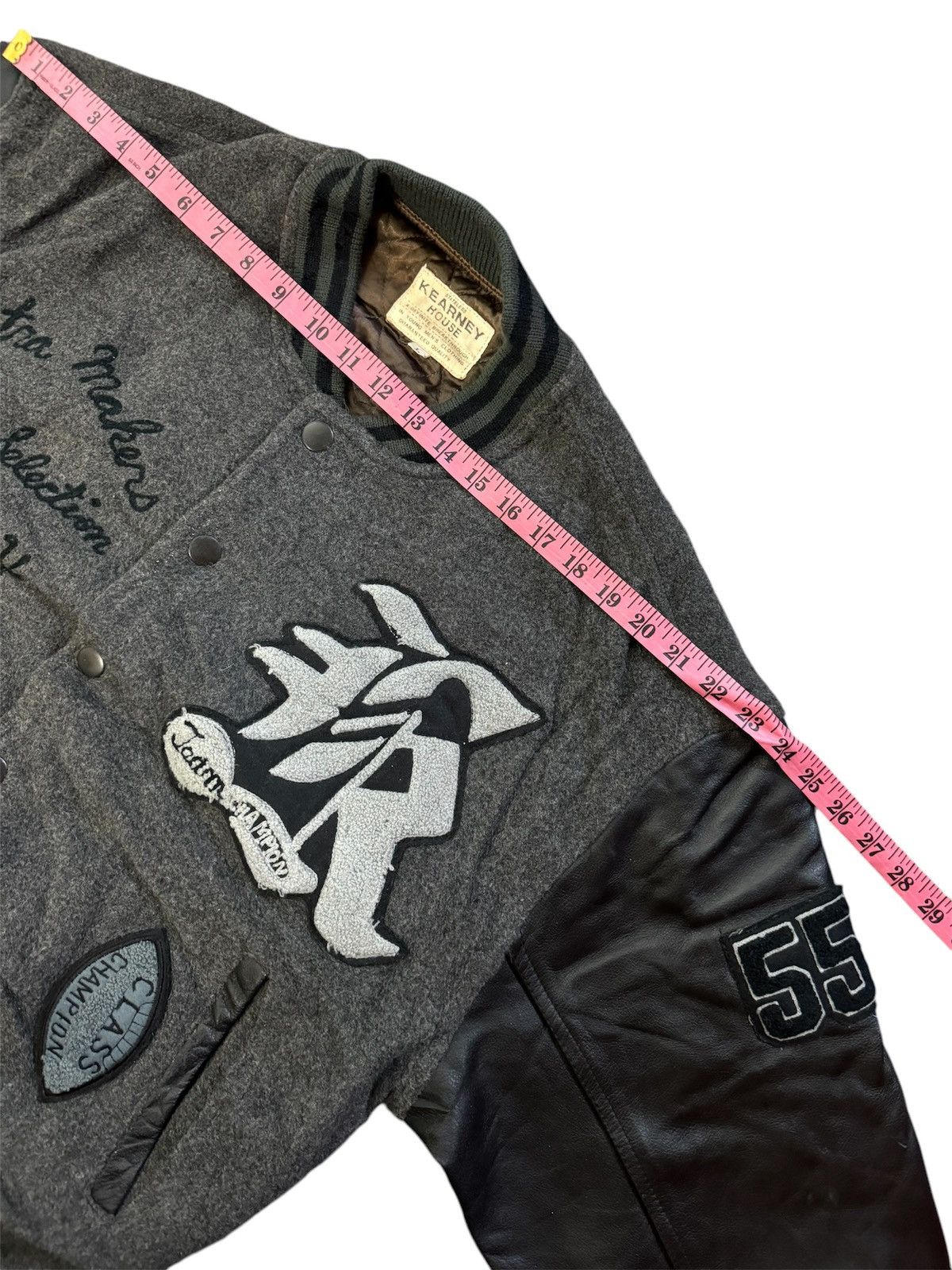 Vintage VINTAGE KEARNEY HOUSE LEATHER LETTERMAN VARSITY JACKET Size US L / EU 52-54 / 3 - 18 Thumbnail