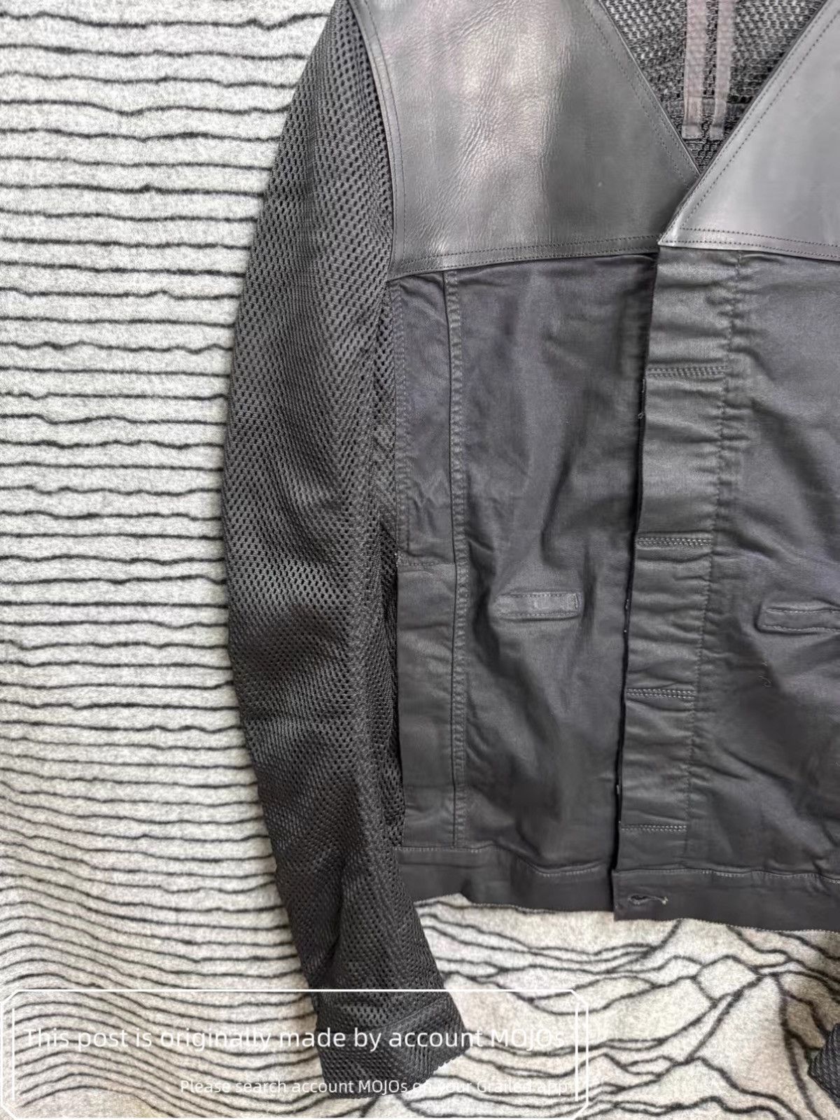 Rick Owens Sz M Rick Owens Drkshdw Leather Joint Mesh Jacket mojos37 Size US M / EU 48-50 / 2 - 3 Thumbnail