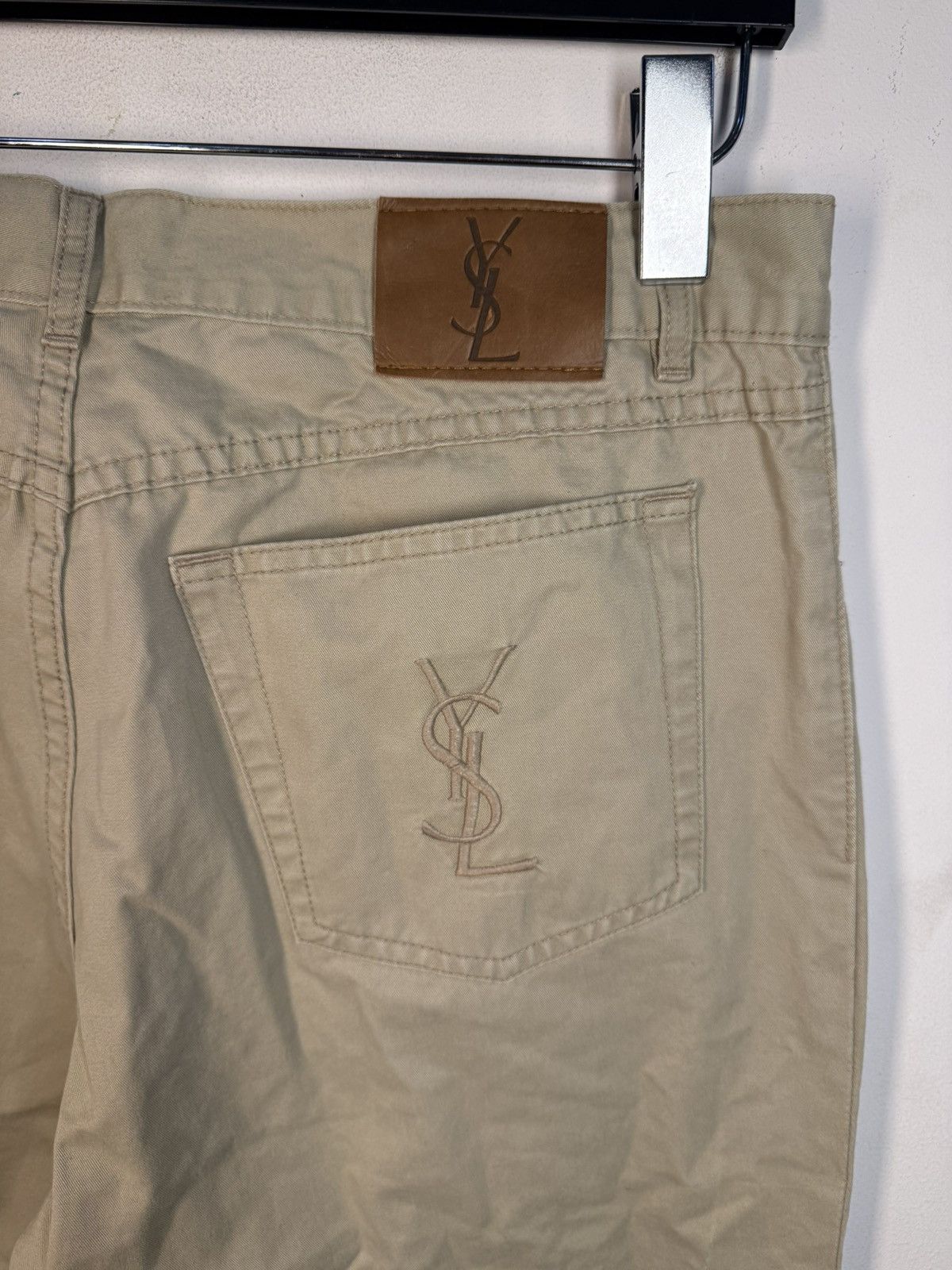 Yves Saint Laurent 34x34 YSL Jeans Beige Denim Pants Casual Old Money Size US 34 / EU 50 - 1 Thumbnail