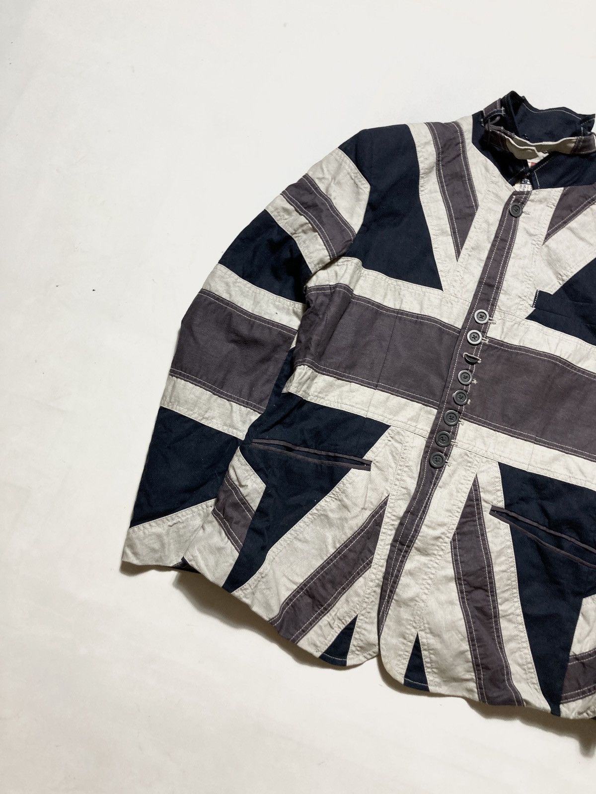 Barbour × Belstaff × Vintage Vintage Rhino Laundered England Flag Jacket Motorcycles Size US L / EU 52-54 / 3 - 2 Thumbnail