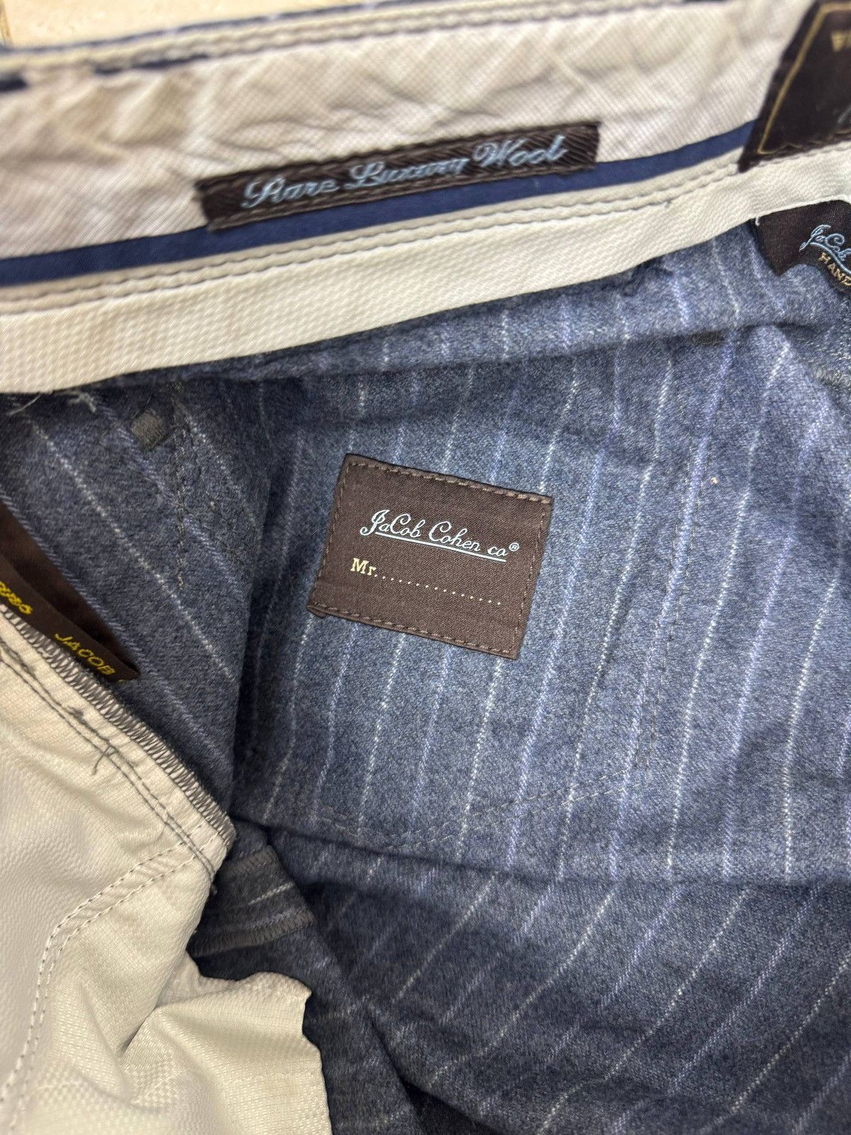 Jacob Cohen Jacob Cohen Vitale Barberis Canonico 688 Wool Slim Trousers Size US 36 / EU 52 - 10 Thumbnail