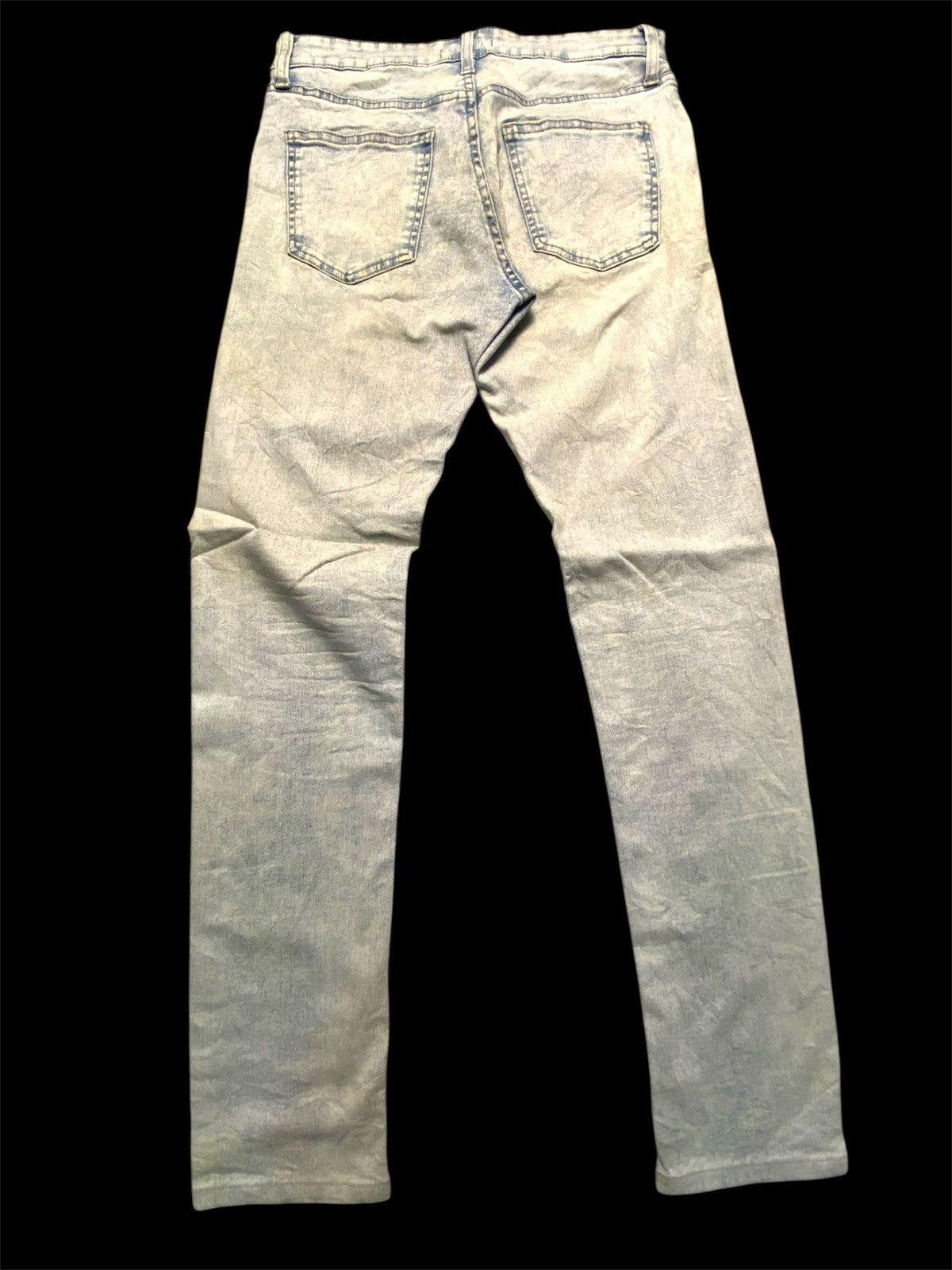 Japanese Brand Skinny Acid Wash Uniqlo Jeans Size 34" / US 12 / IT 48 - 3 Thumbnail