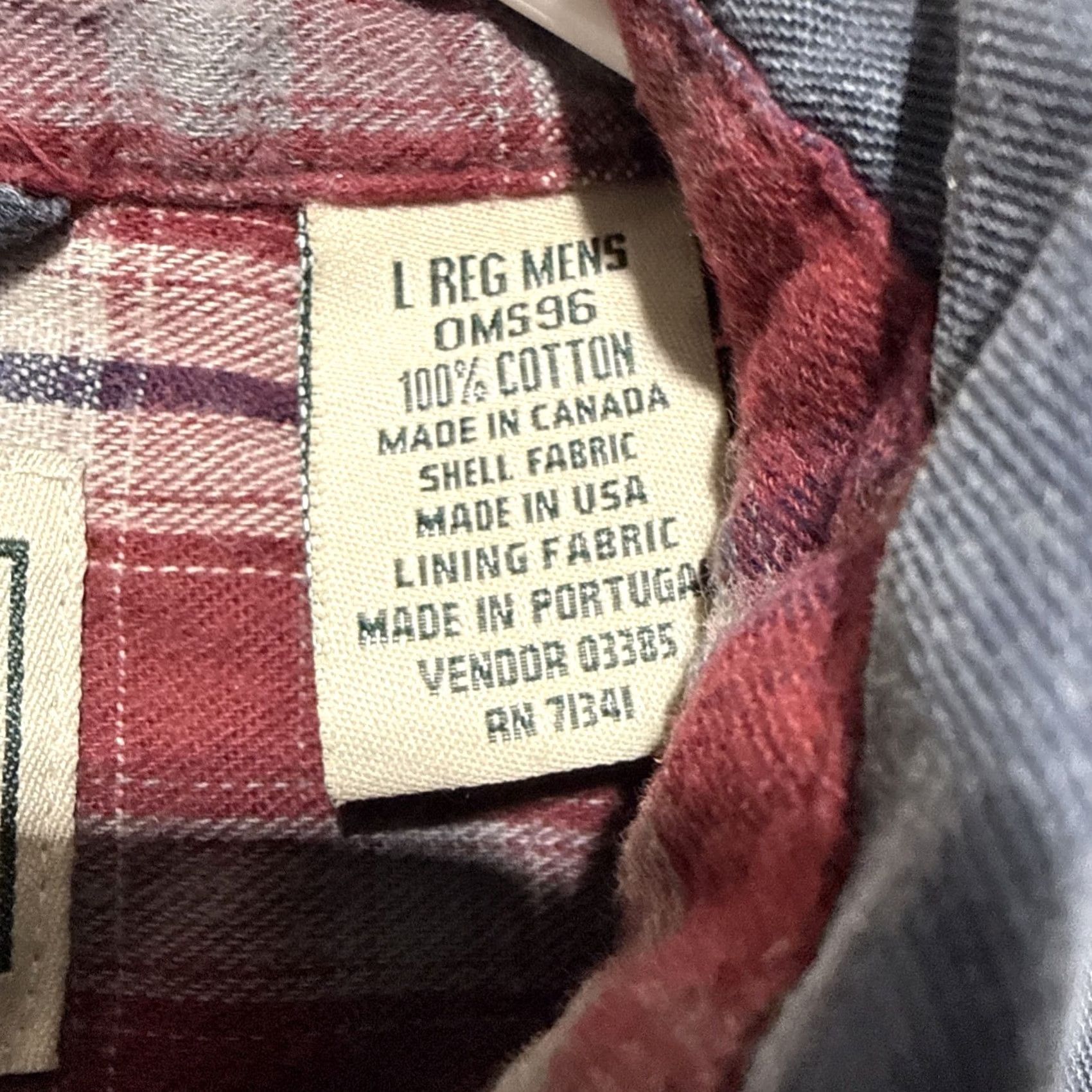Vintage Vintage L.L.Bean Button-Up Shirt Jacket Mens Large Blue Cotton Lined Heavyweight Pockets All Seasons Classic 90s Western Gift Idea Size US L / EU 52-54 / 3 - 6 Thumbnail