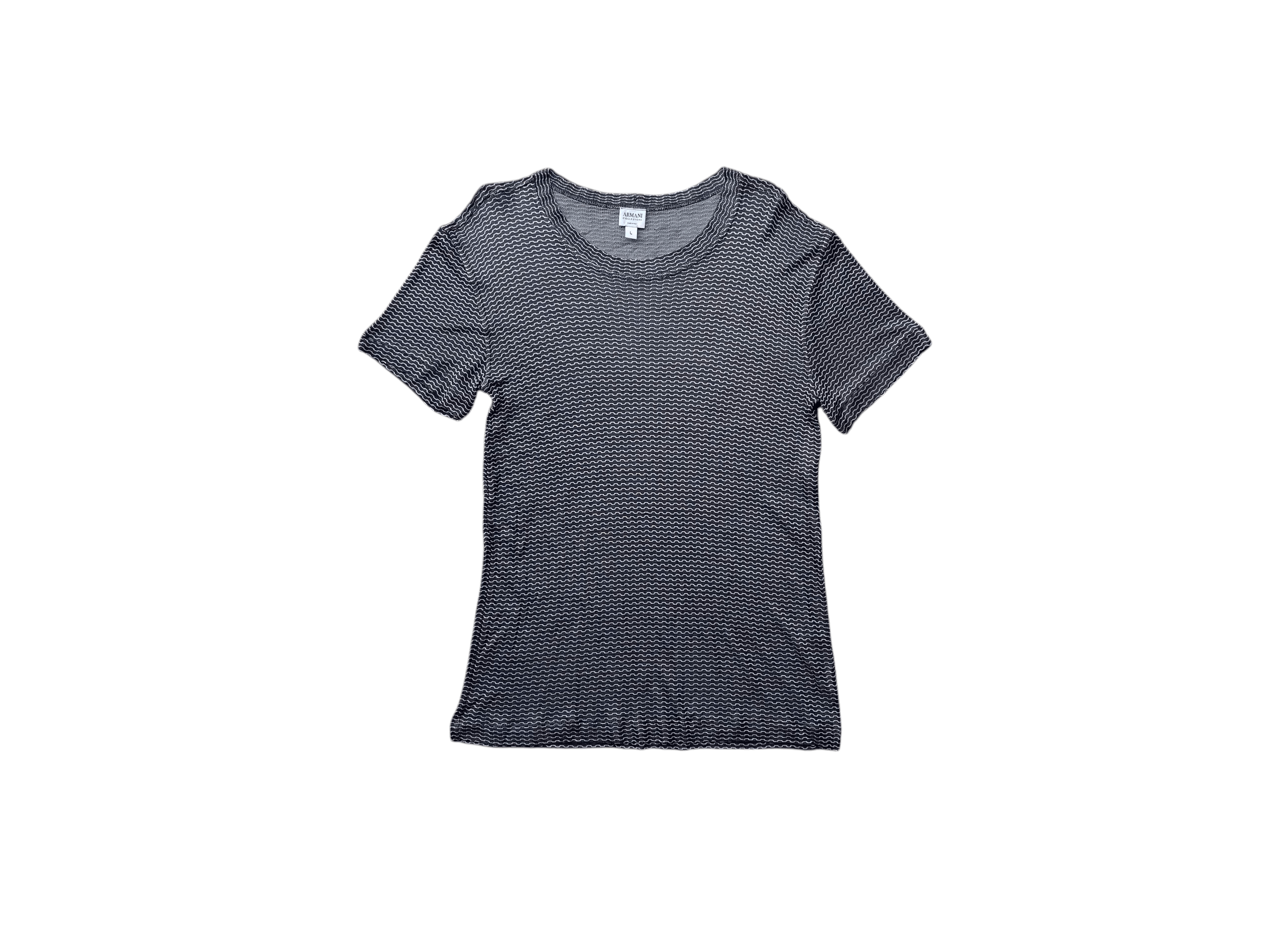 Armani Collezioni zigzag viscose tshirt