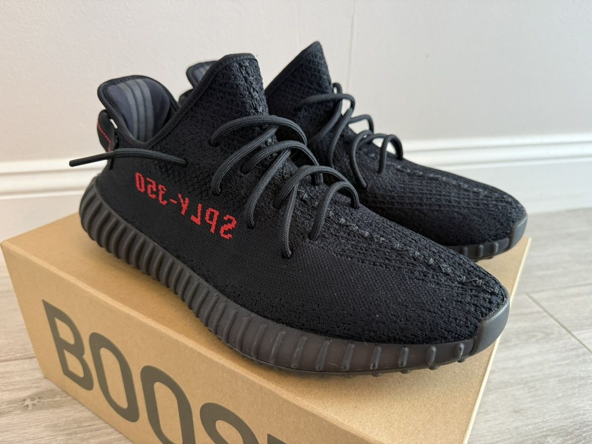 Adidas ADIDAS Yeezy Boost 350 V2 Bred CP9652 Core Black Red Size 12 Size US 12 / EU 45 - 4 Thumbnail