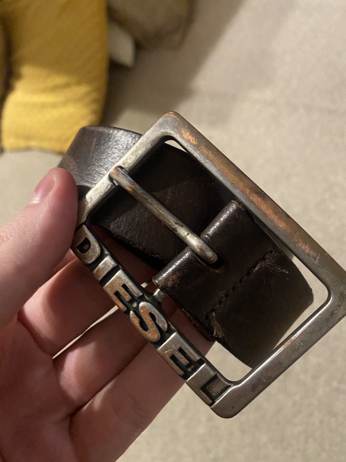 Diesel Vintage Diesel streetwear rare cow leather belt big buckle Size ONE SIZE - 4 Thumbnail