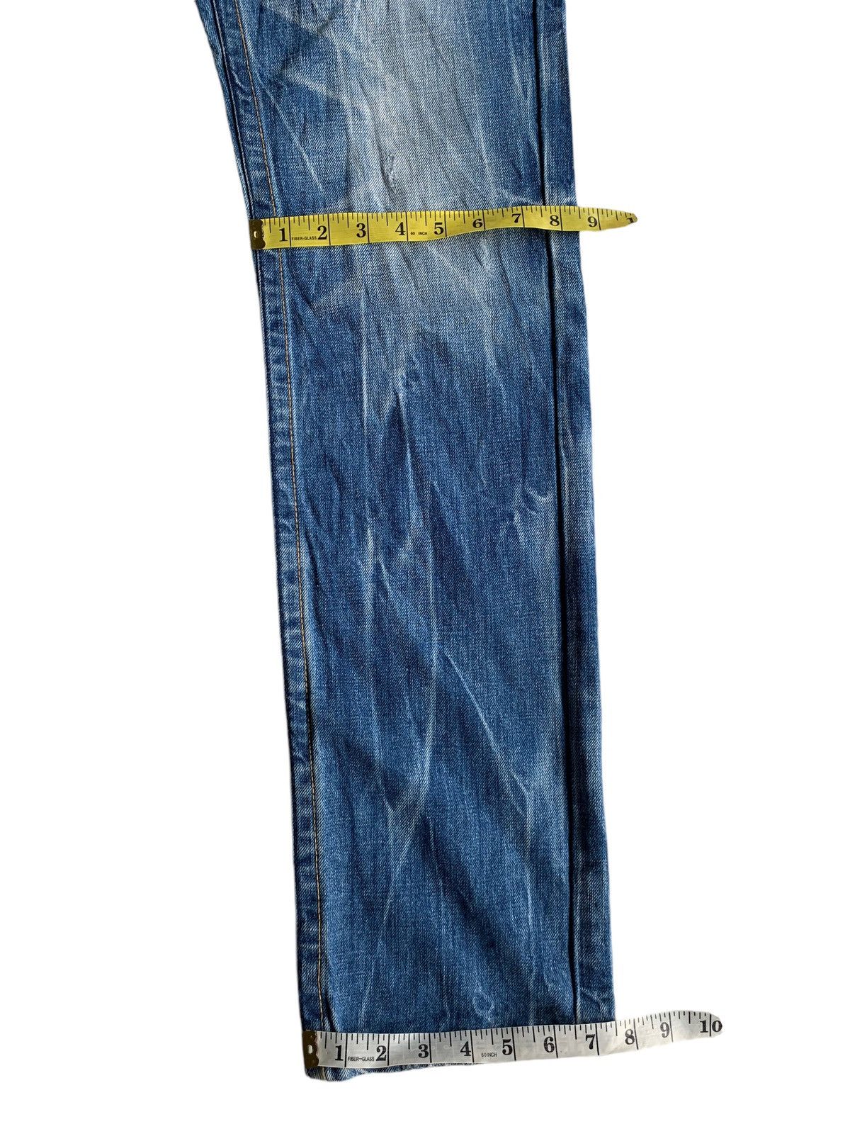 If Six Was Nine × Le Grande Bleu (L.G.B.) RED PEPPER JAPANES FADED & RUSTY PUNK STYLE DISTRESSED DENIM Size US 34 / EU 50 - 25 Thumbnail
