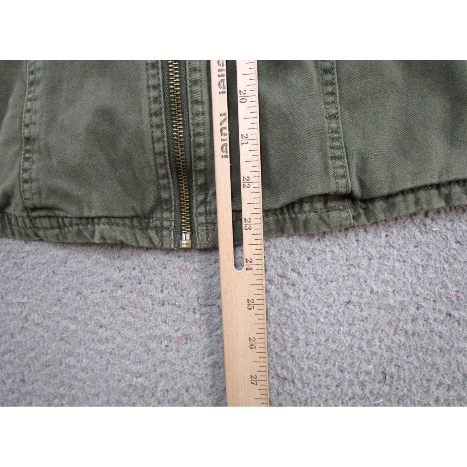 Vintage Maurices Green Military Army Full Zip Up Canvas Utility Jacket Womens Size M Size M / US 6-8 / IT 42-44 - 6 Thumbnail
