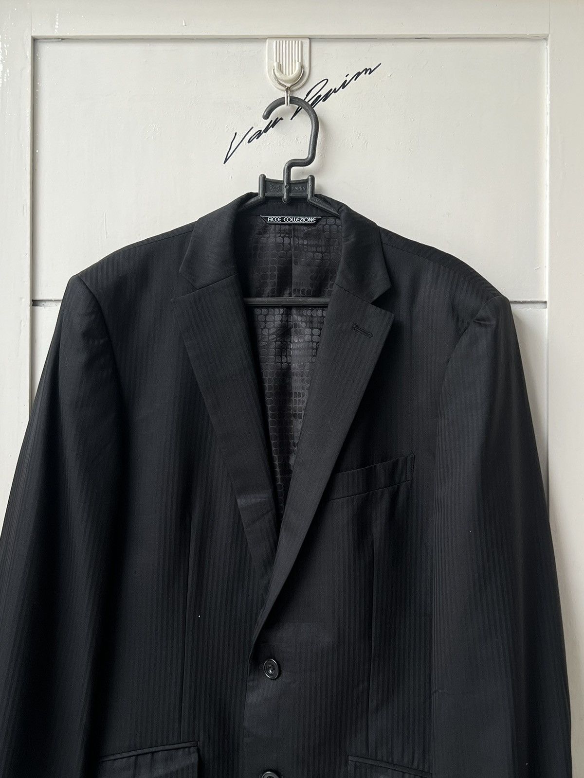 Issey Miyake FICCE COLLEZIONE By Yoshiyuki Konishi Striped Black Suit Size US S / EU 44-46 / 1 - 2 Thumbnail