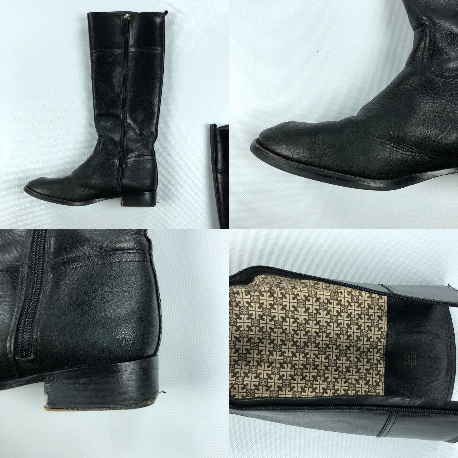Tory Burch VINTAGE Tory Burch Kiernan Riding Boots Womens 7.5 Zip Tall Black Leather Riding Boot Womens 7.5 Black Size US 8 / IT 38 - 9 Thumbnail