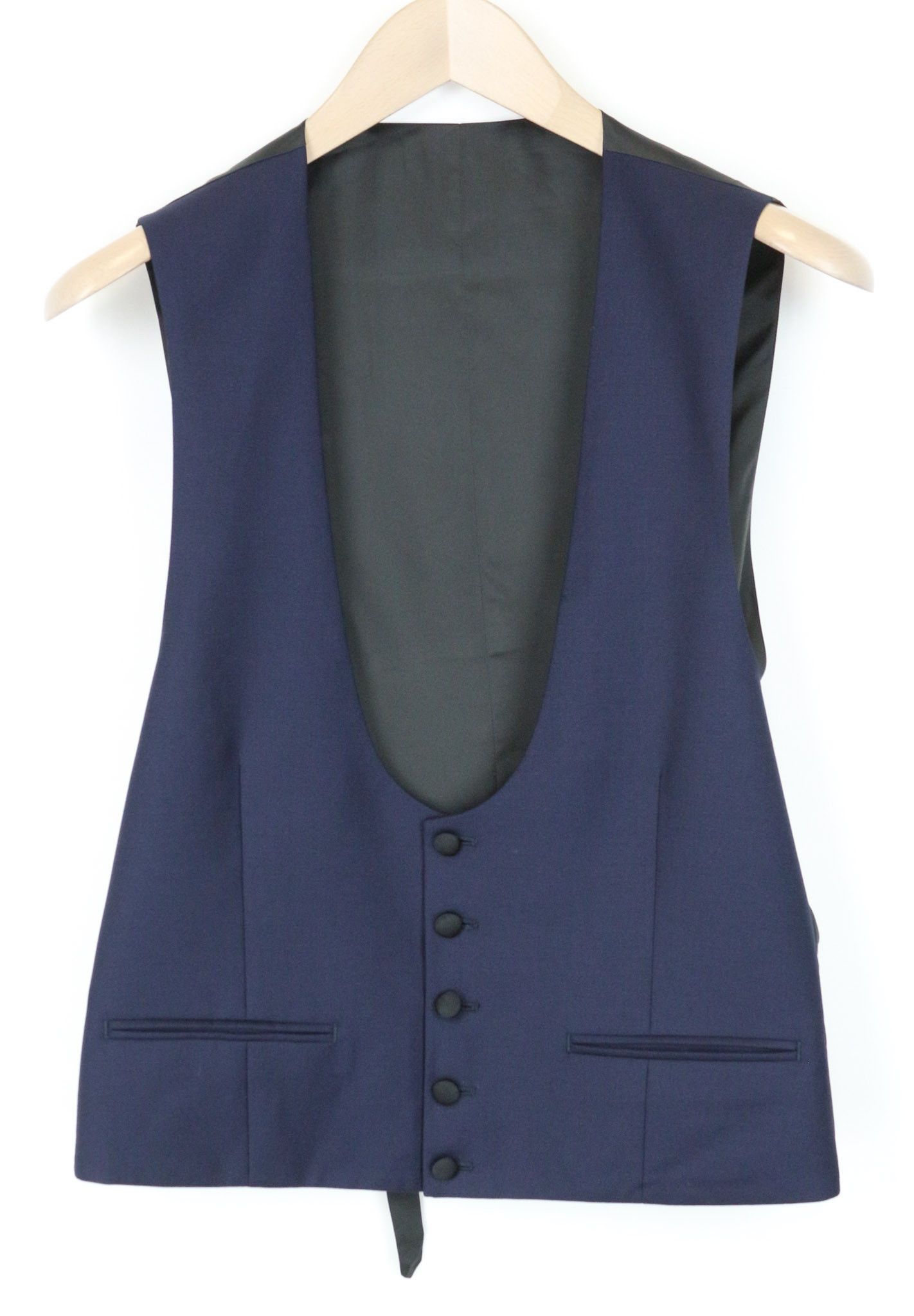 Suitsupply LAZIO TUX UK40R Blue Wool S130s 3Pc Suit 75086 Size 40R - 3 Thumbnail