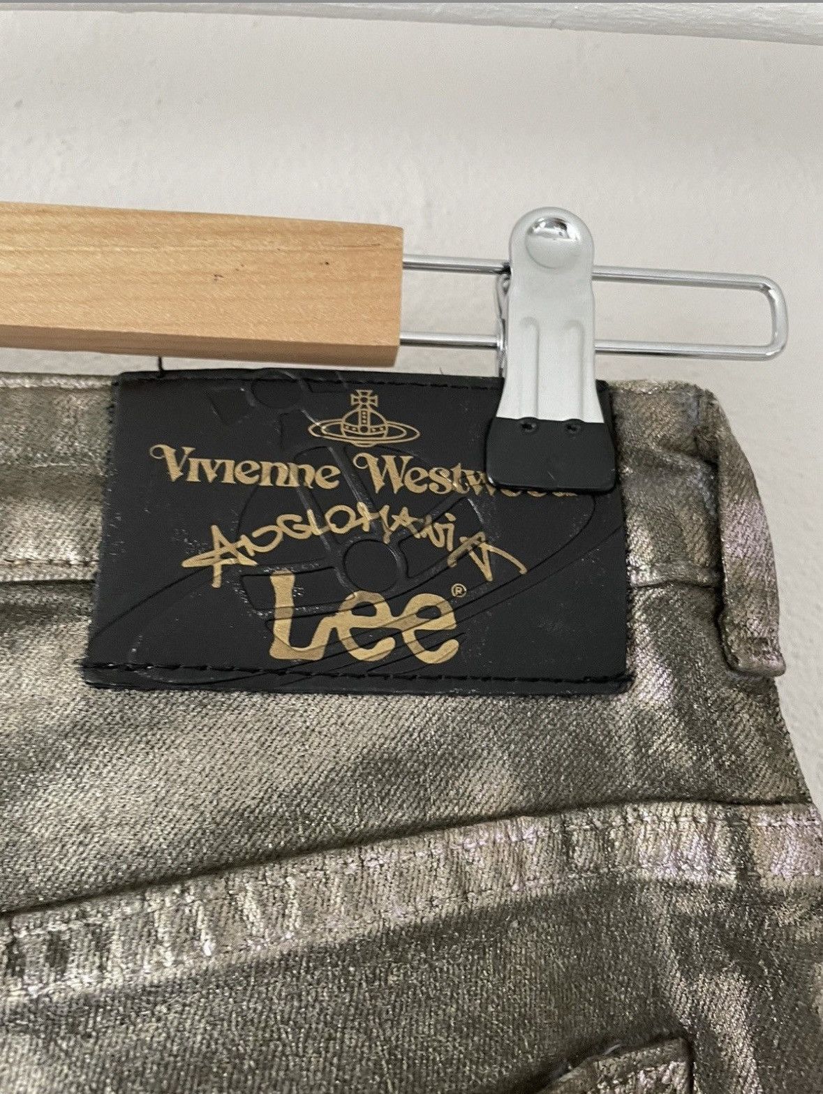 Lee × Vivienne Westwood Silver and Iridescent Jeans Size US 27 - 7 Thumbnail