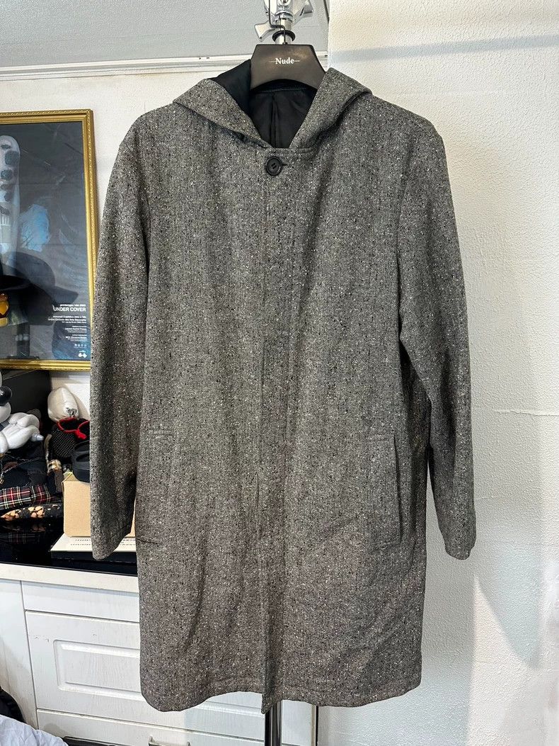Yohji Yamamoto yohji yamamotoSnow pattern coarse fabric hooded coat 2502-N Size US M / EU 48-50 / 2 - 1 Thumbnail