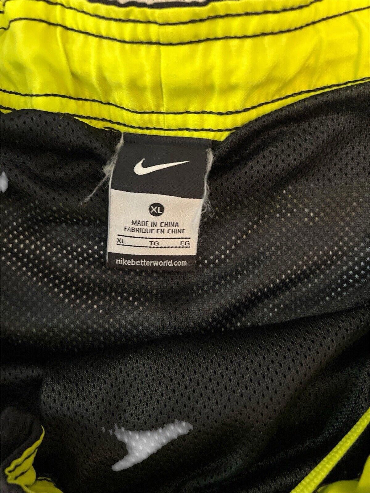 Nike Nike Swim Trunks Adult Large Black Yellow Drawstring Size US 34 / EU 50 - 3 Thumbnail