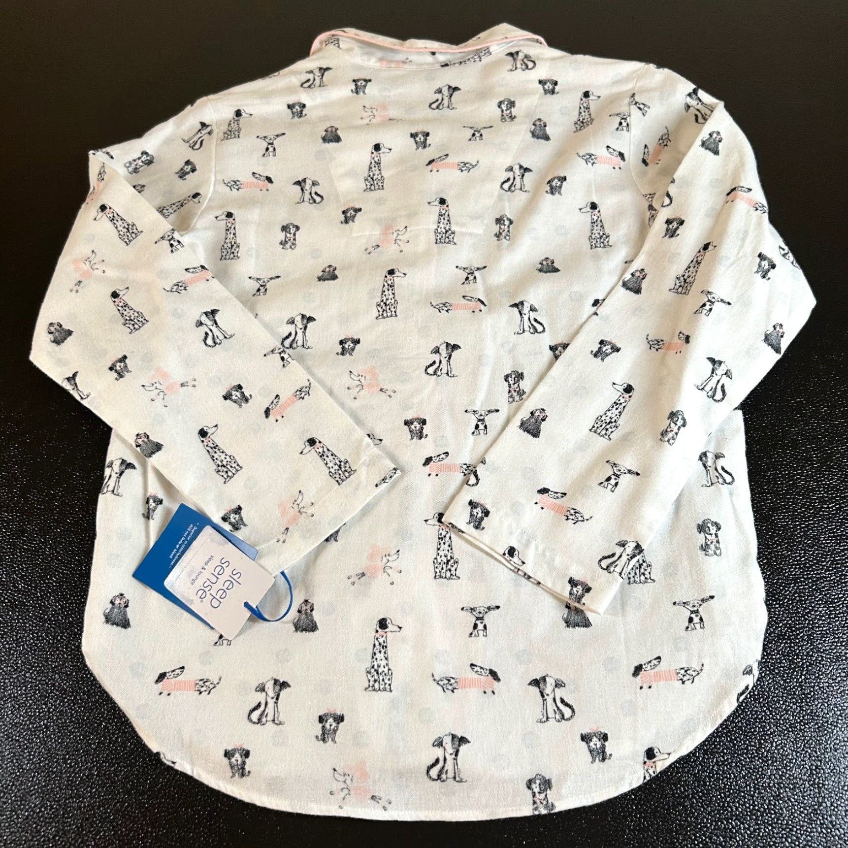 Vintage Sleep Sense Dog Print Pajama Top Flannel Sleepwear Button Up White Womens S Size S / US 4 / IT 40 - 5 Thumbnail
