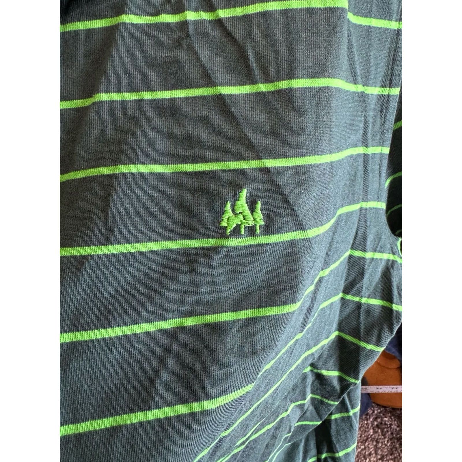 THE GREAT Nike West Coast The Great Outdoors Stripe Pine Tree POLO SHIRT Large L Mens Size US L / EU 52-54 / 3 - 4 Thumbnail