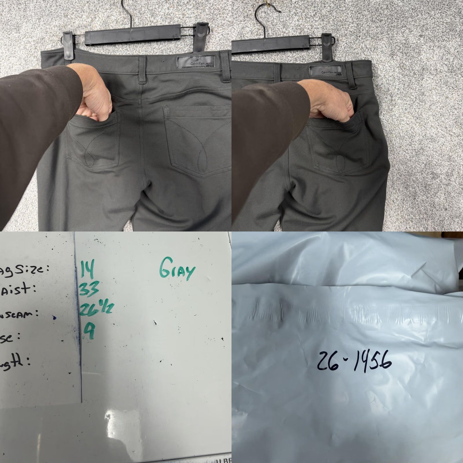 Calvin Klein Calvin Klein & Co Pants Womens 14 Gray Ponte Jegging Skinny Office Chic Slit Front Flat Front Pockets Stretch Size 36" / US 14 / IT 50 - 9 Thumbnail