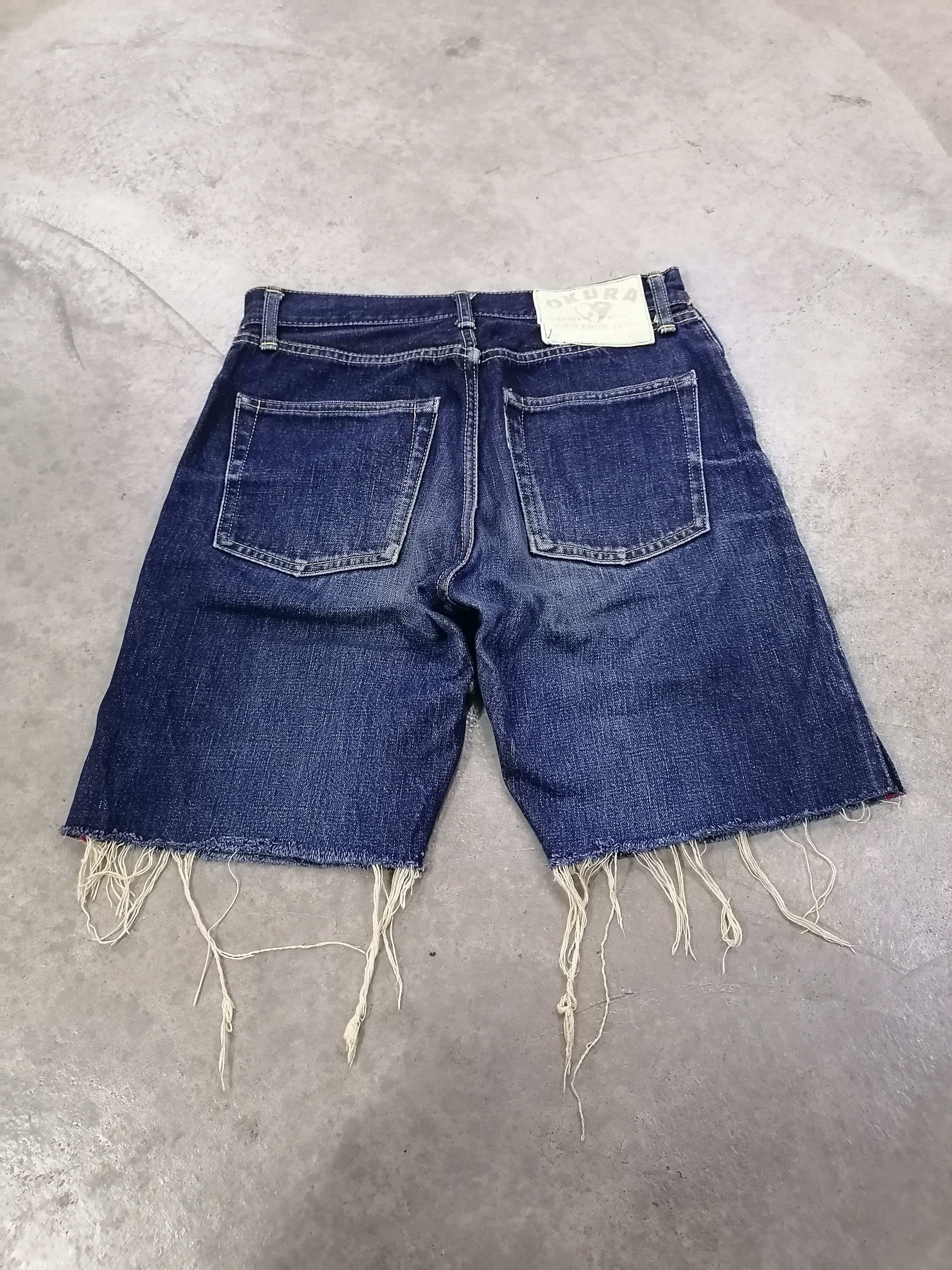 Japanese Brand × Okura Okura Japan Re-Cut Distressed Denim Short Pants Size US 28 / EU 44 - 7 Thumbnail
