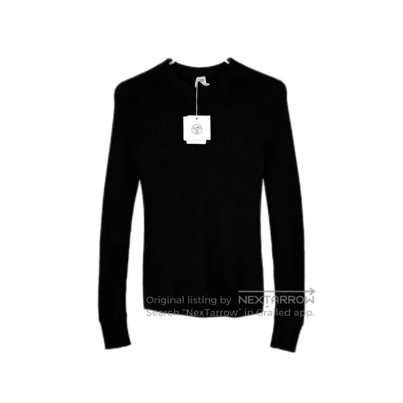 Hermes Hermes Black embroidered horse logo half wool sweater Size XS / US 0-2 / IT 36-38 - 1 Thumbnail