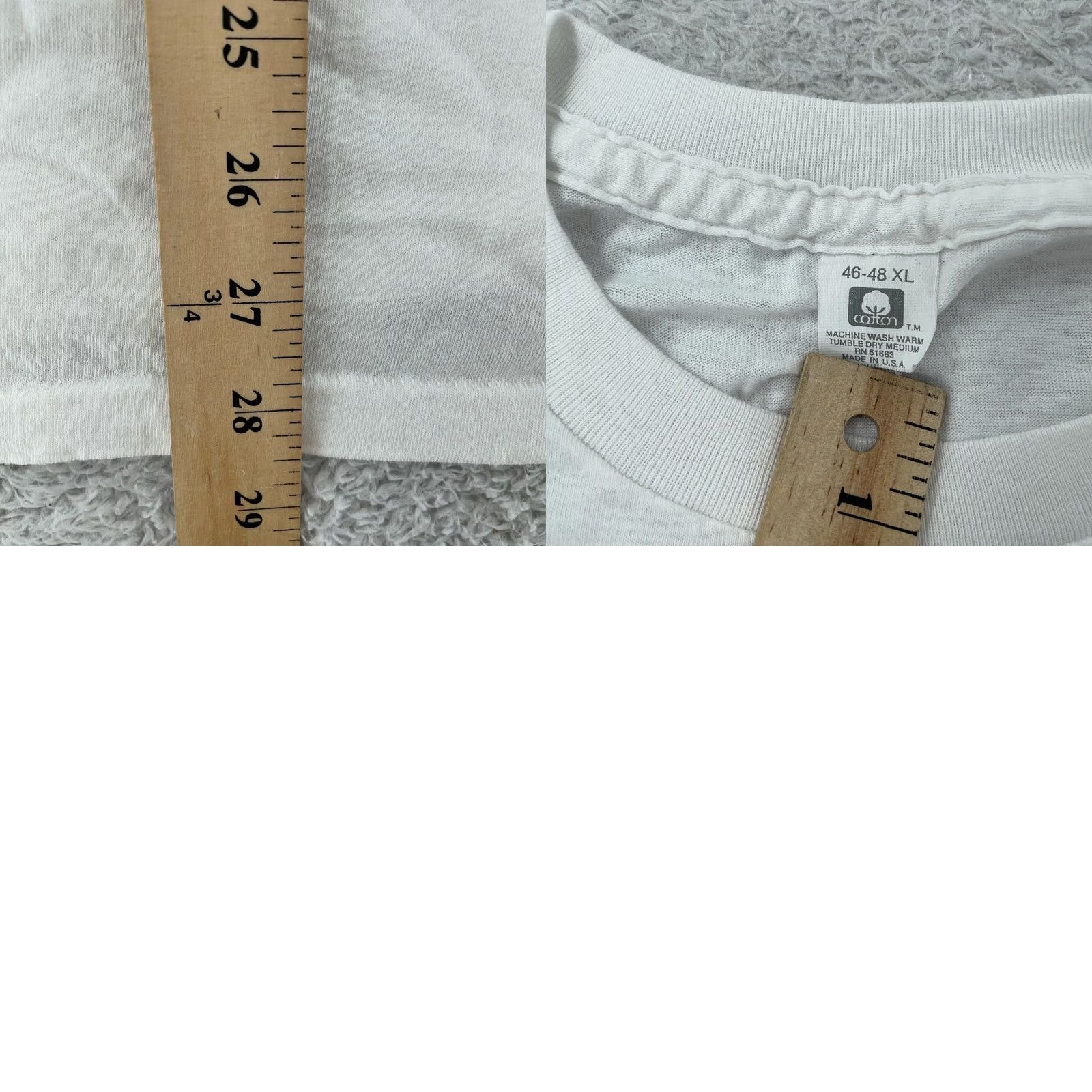 Vintage VINTAGE Generic T-Shirt White Cotton Crew Neck Short Sleeve M/L Size M White Crewneck 80s 90s Mens Size US M / EU 48-50 / 2 - 8 Thumbnail