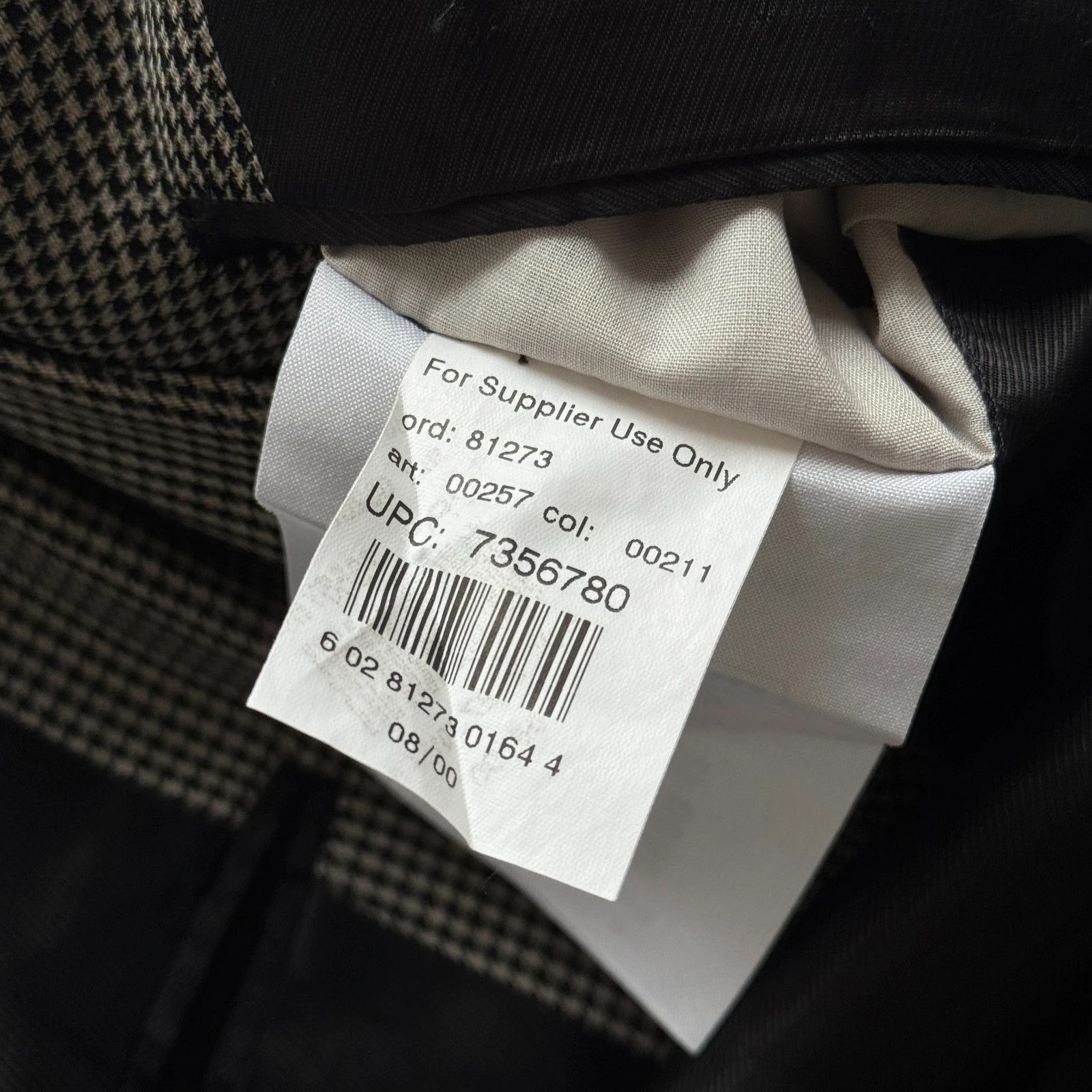 Marks & Spencer Vintage Wool Check Blazer Gray Classic Tailored Jacket Size US L / EU 52-54 / 3 - 9 Thumbnail