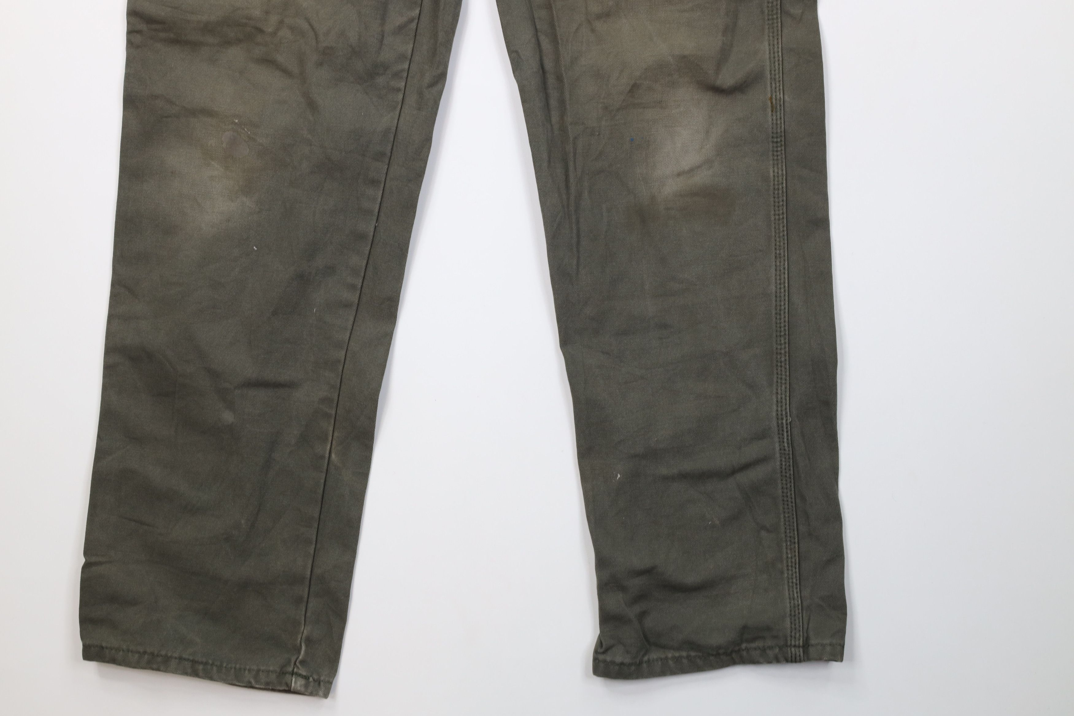 Dickies Vintage Y2K Dickies Canvas Dungaree Pants Workwear Green Size US 33 - 4 Thumbnail