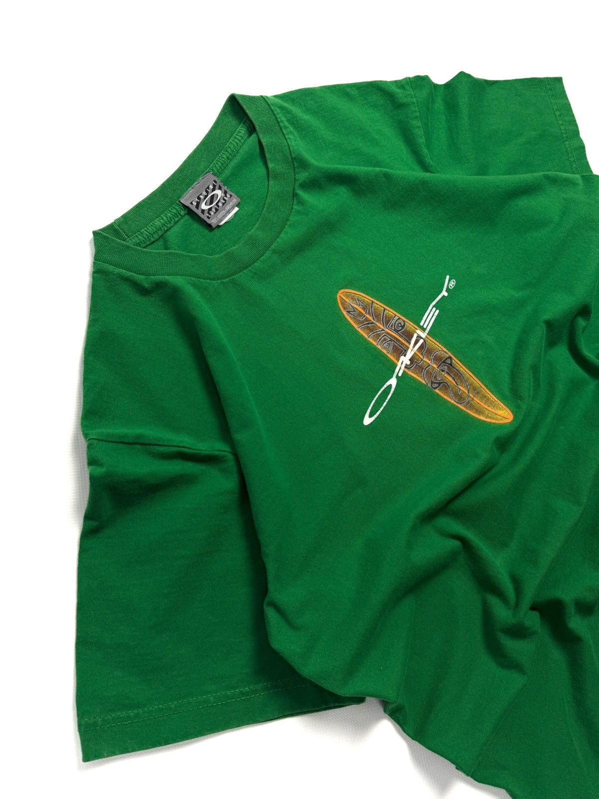 Oakley Vintage Oakley Software Surf Tee Y2K Green Thailand Rare 00s Size US L / EU 52-54 / 3 - 5 Thumbnail