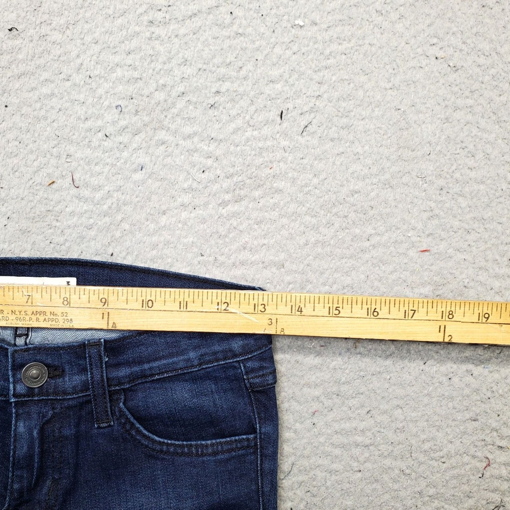 Vintage Flying Monkey Jeans Womens 25 Blue Denim Faded Streetwear Grunge Raw Hem USA Jeans Women 25 Blue Denim Boyun Size 42" / US 20 - 6 Thumbnail